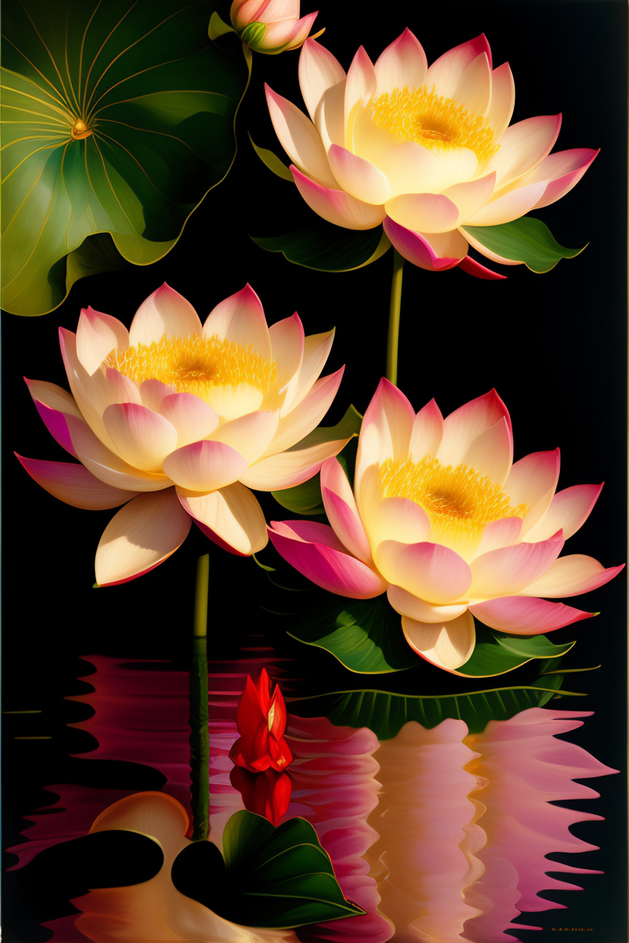 Lexica Lotus flowers wrapped in plastic painted by velazquez,