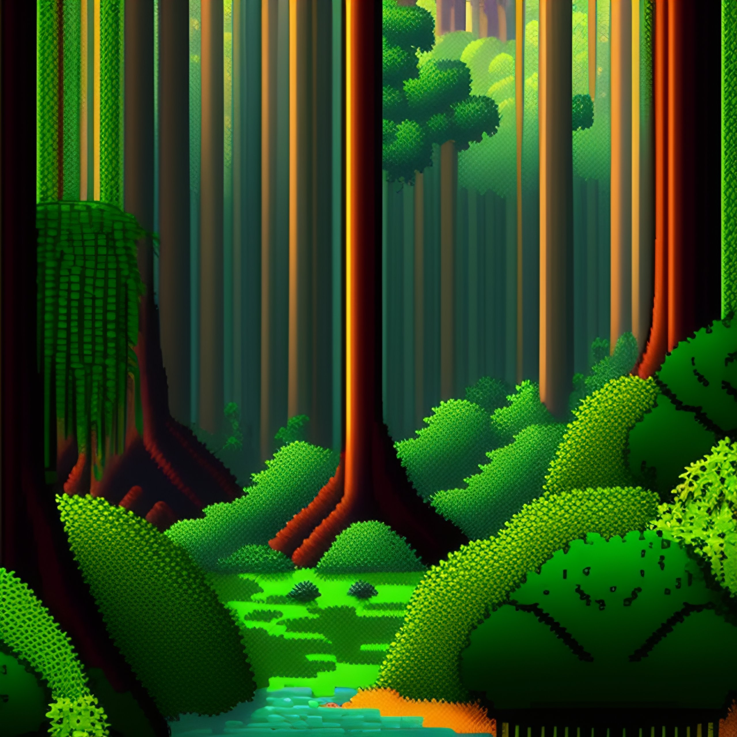 Lexica - Eucalyptus Jungle pixelart