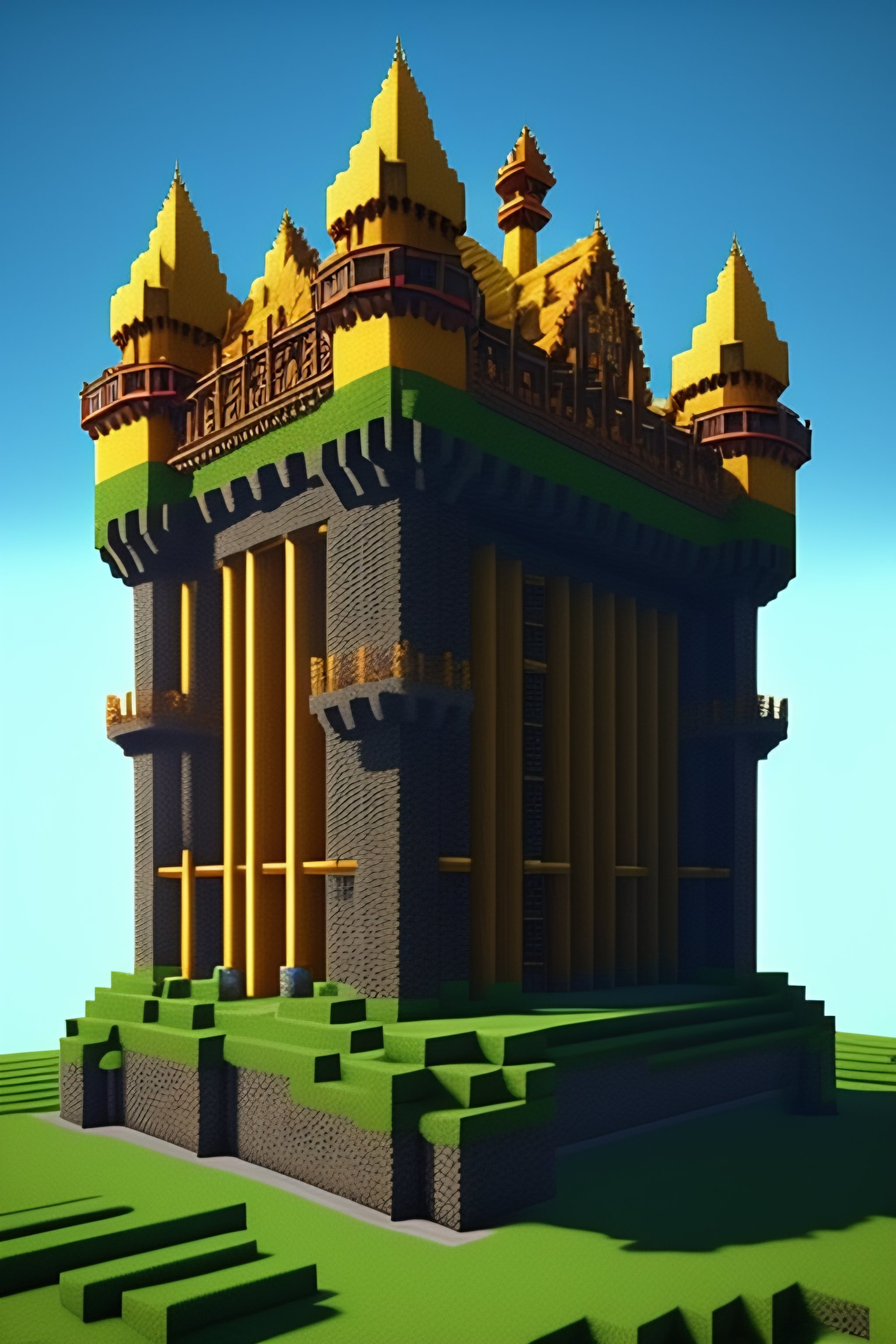minecraft gold castle