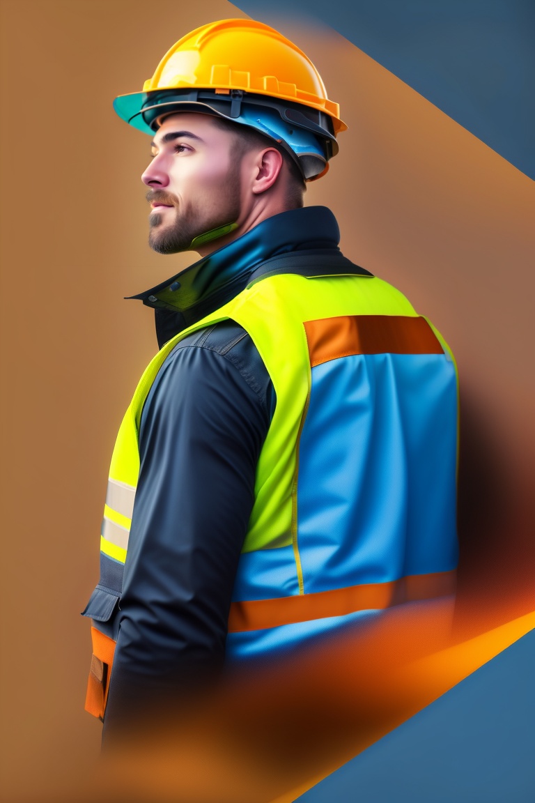 Lexica - An image of a construction worker wearing a hard hat and a ...