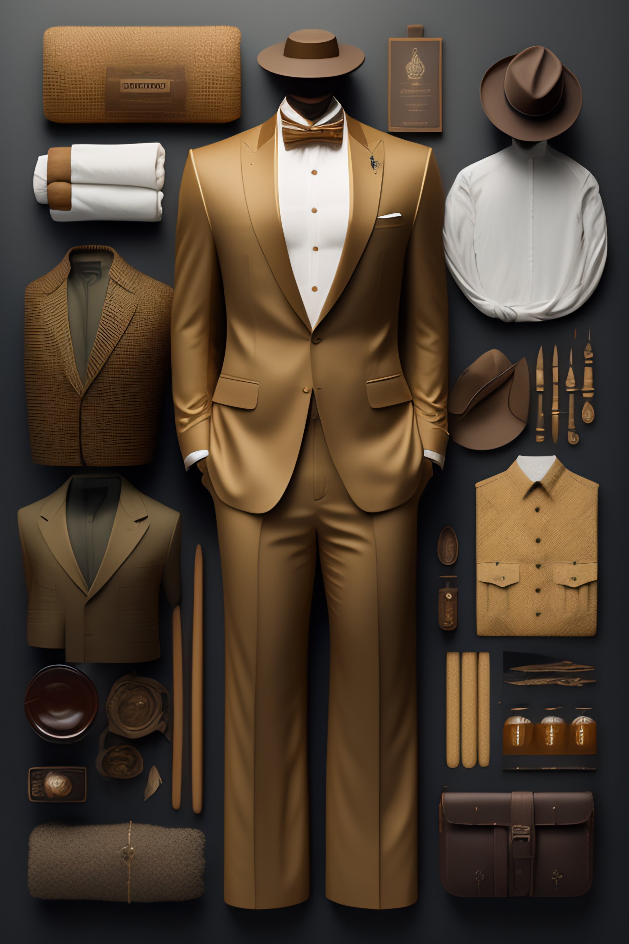 Lexica - [2-piece suit], Costumes and props, Knolling, Knolling layout ...