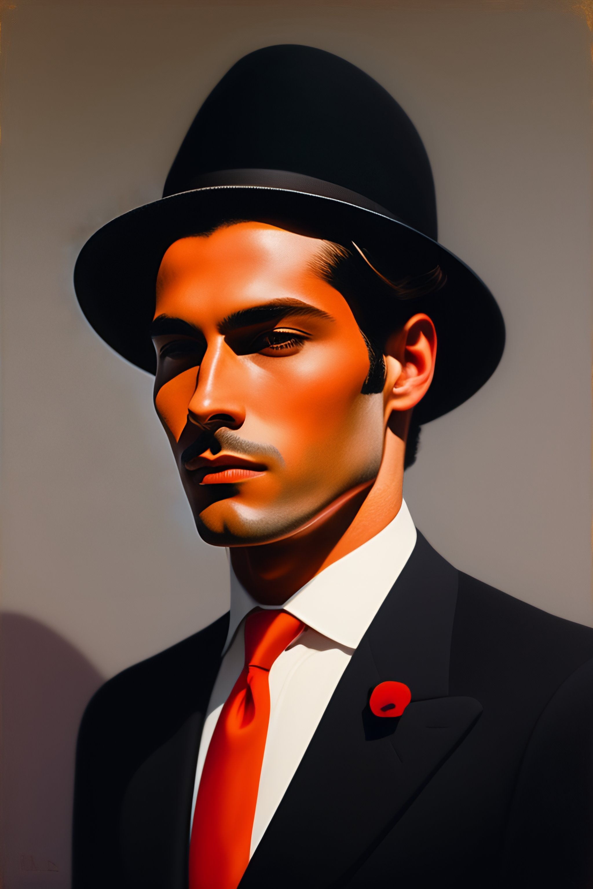 Lexica Front view portrait of a man with a phone replacing his face