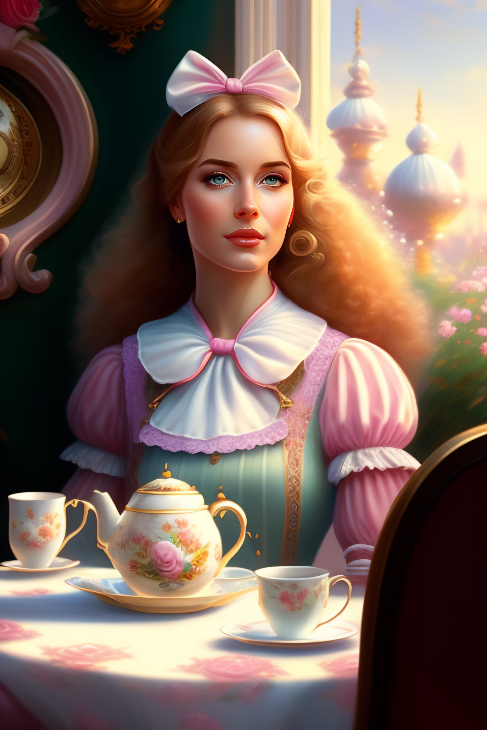 lexica-alice-at-a-tea-party-by-thomas-kinkade-alice-in-wonderland