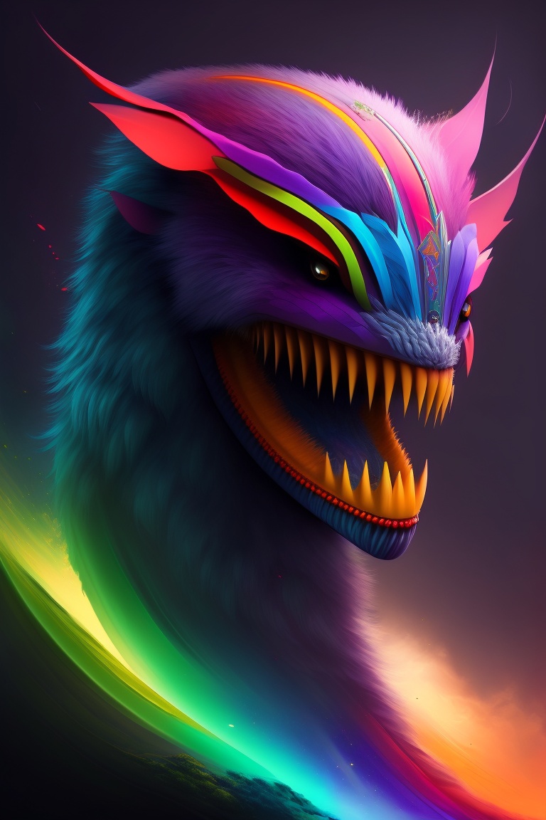 Lexica - Abstract monster, made in paint