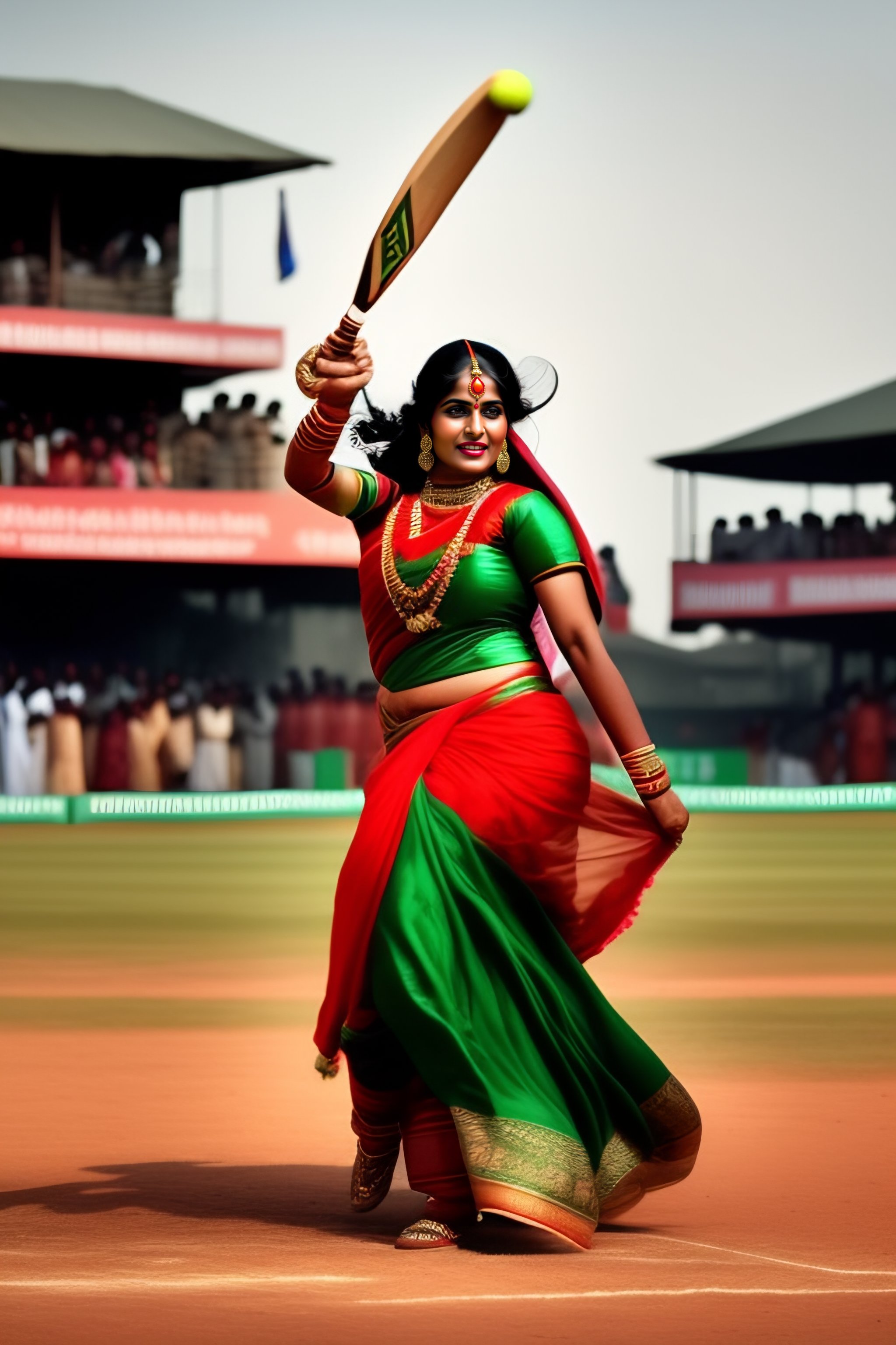 Lexica Indian Hindu Punjabi female wearing traditional dress throwing