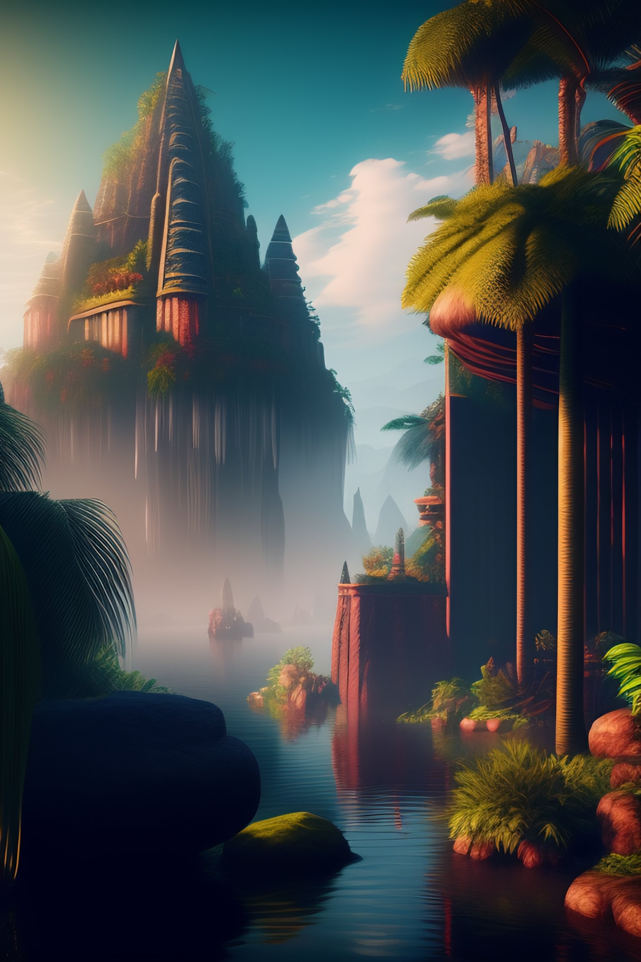 Lexica - A cinematic Aztec scene with a jungle, ultrarealistic, 8k ...