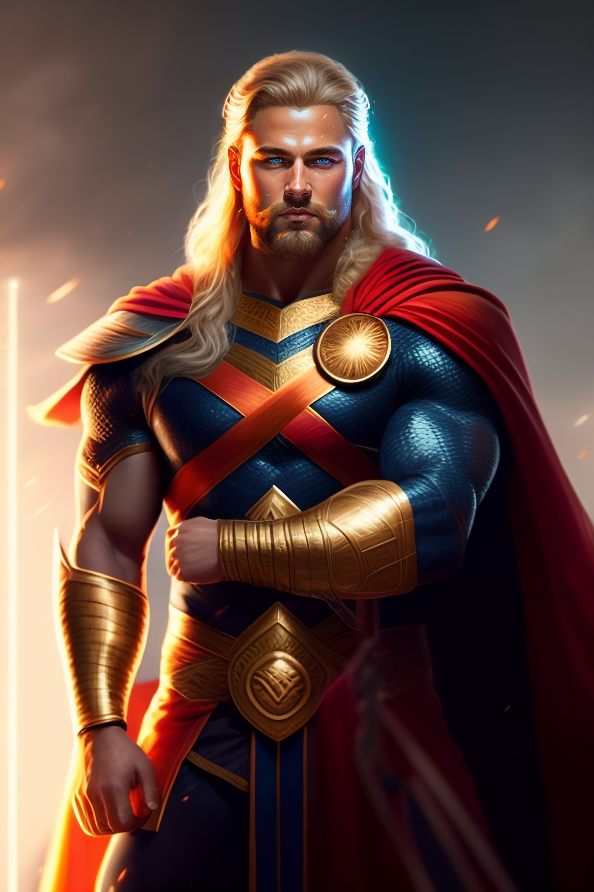 Lexica - Volodymyr Zelenskyj as thor, realistic portrait, symmetrical ...