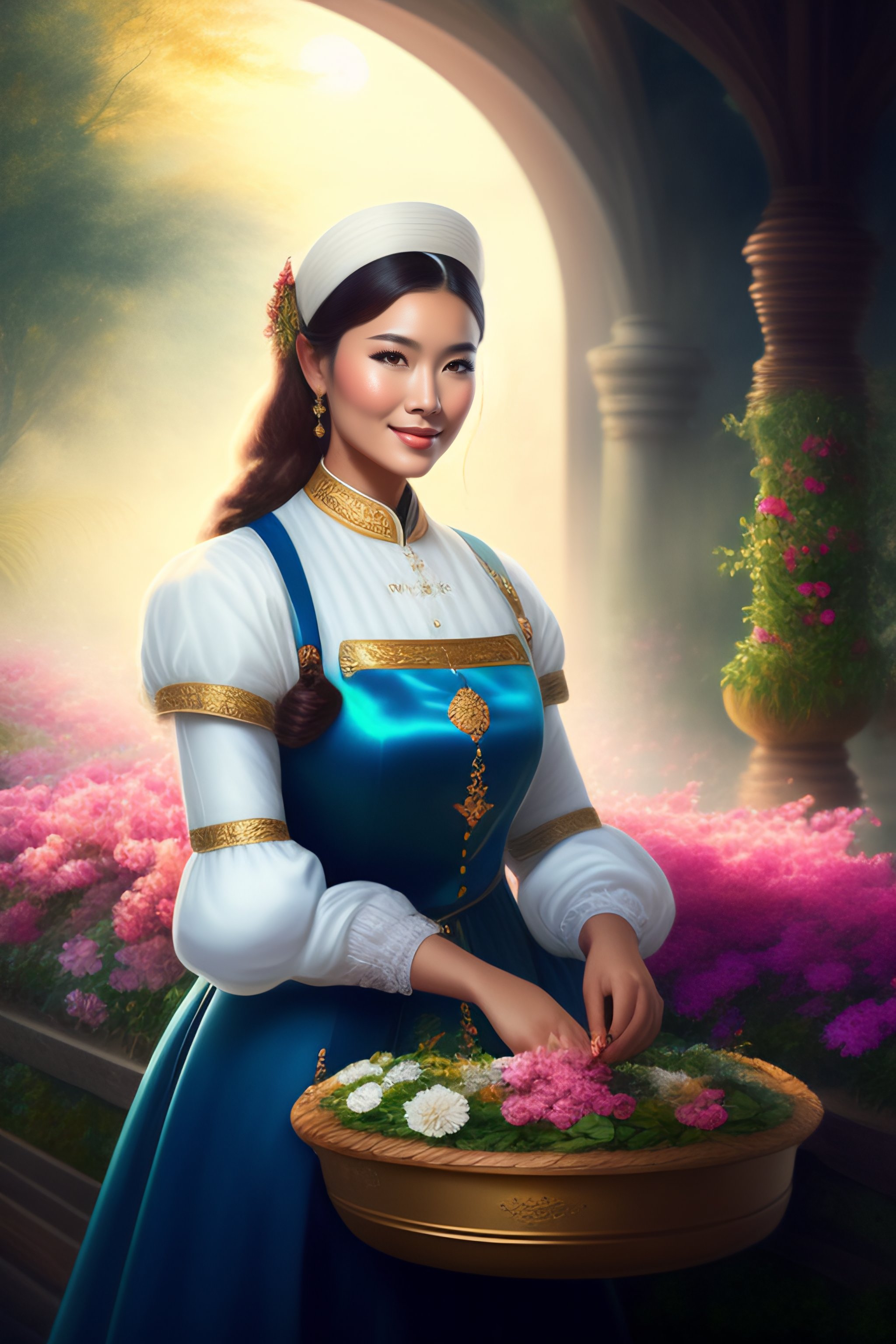 Lexica - Portrait of a nice pretty girl serving her master in the ...