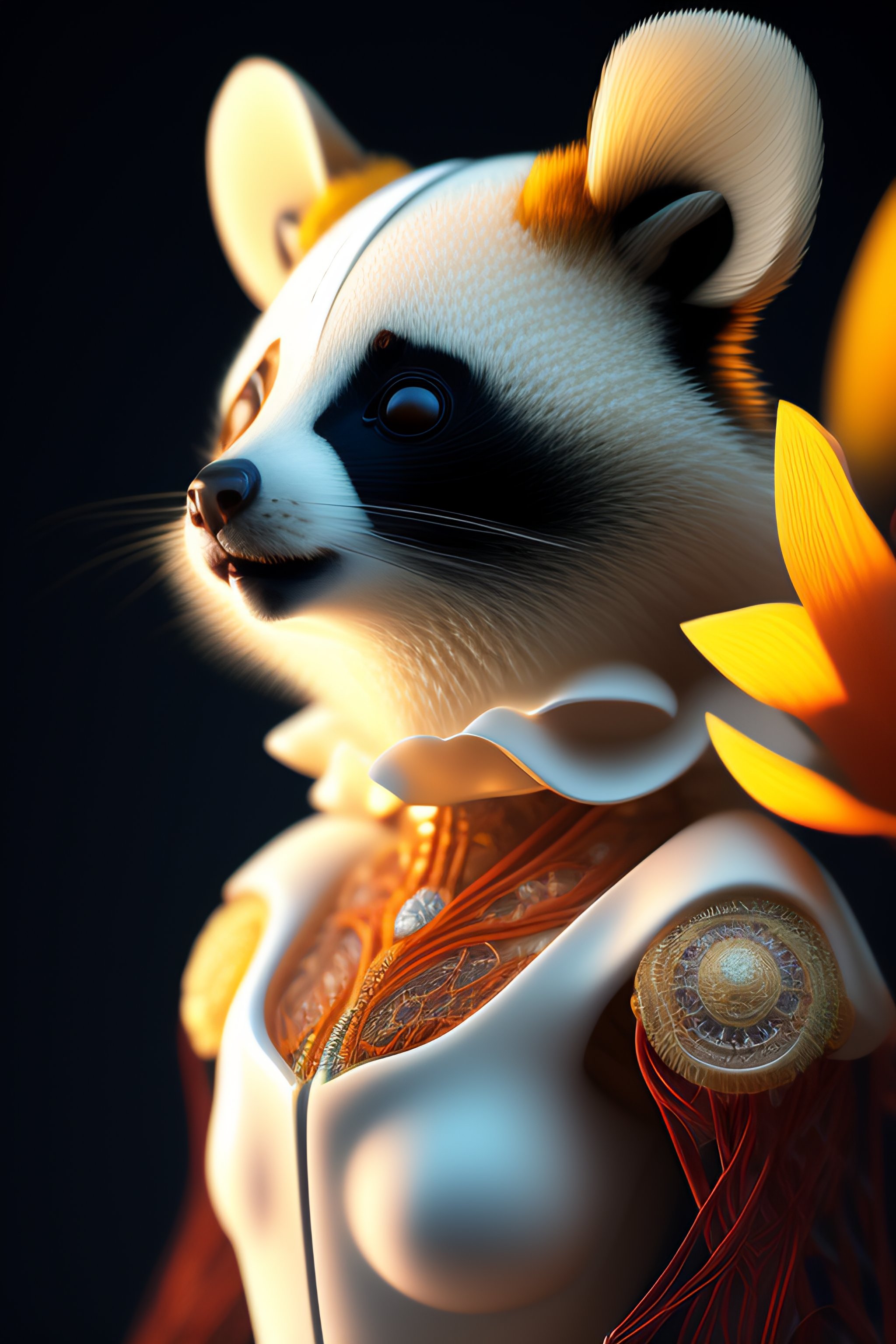 Lexica - Complex 3d render ultra detailed of a death tanuki front ...