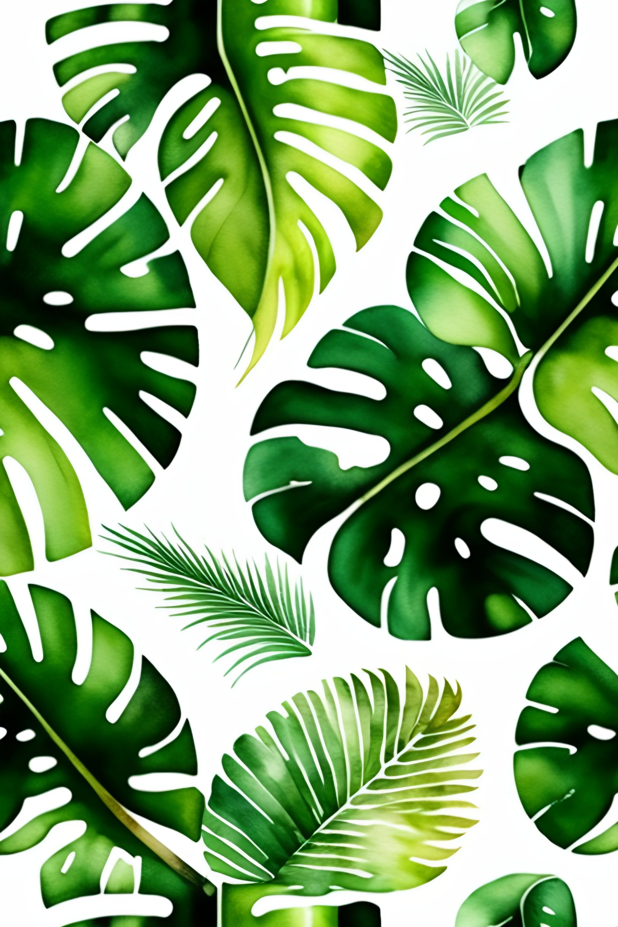 Lexica - Hyper realistic seamless repeating pattern of palm leaves, fan ...