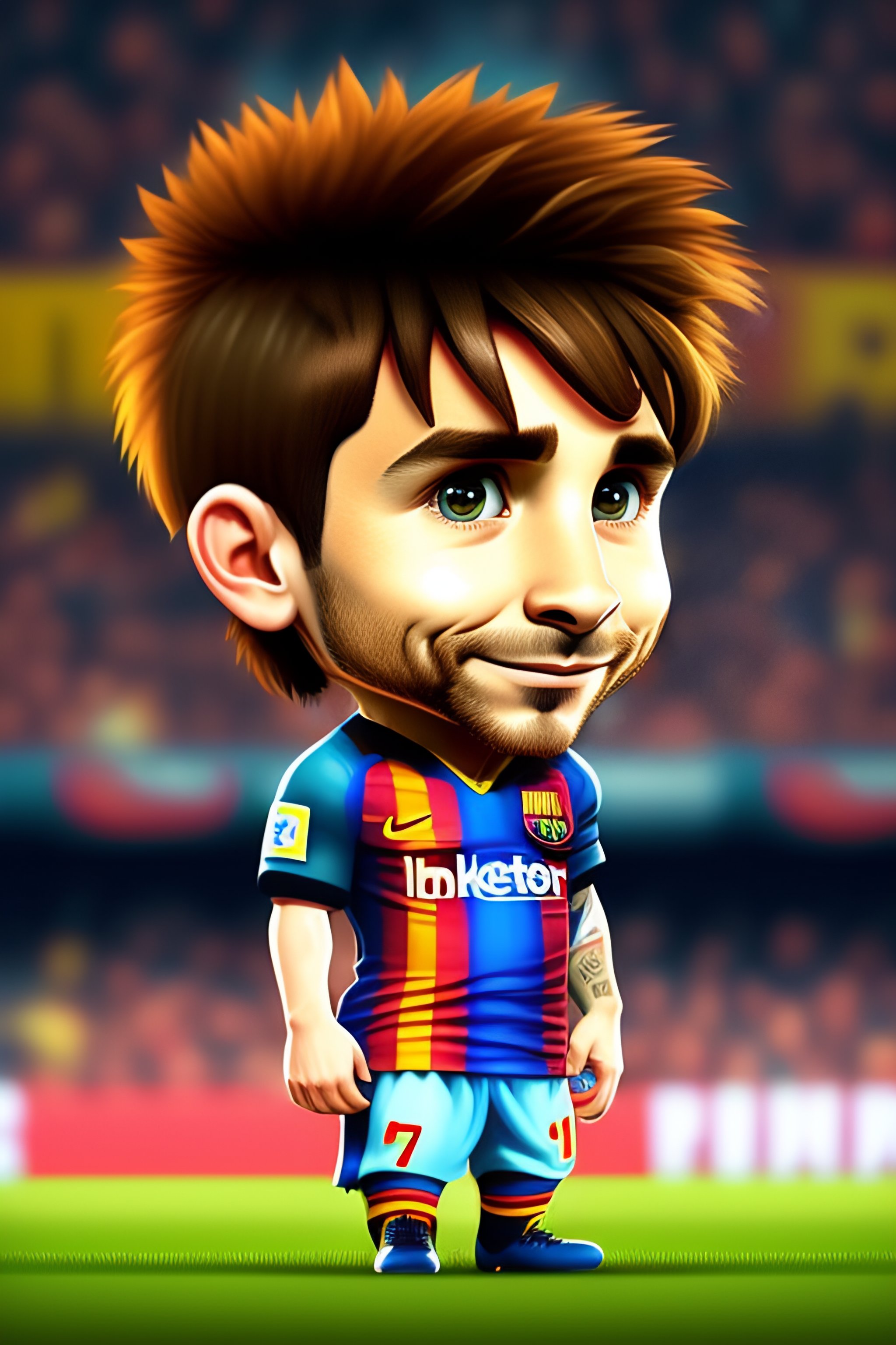 Lexica - Lionel messi mascot cartoon character football