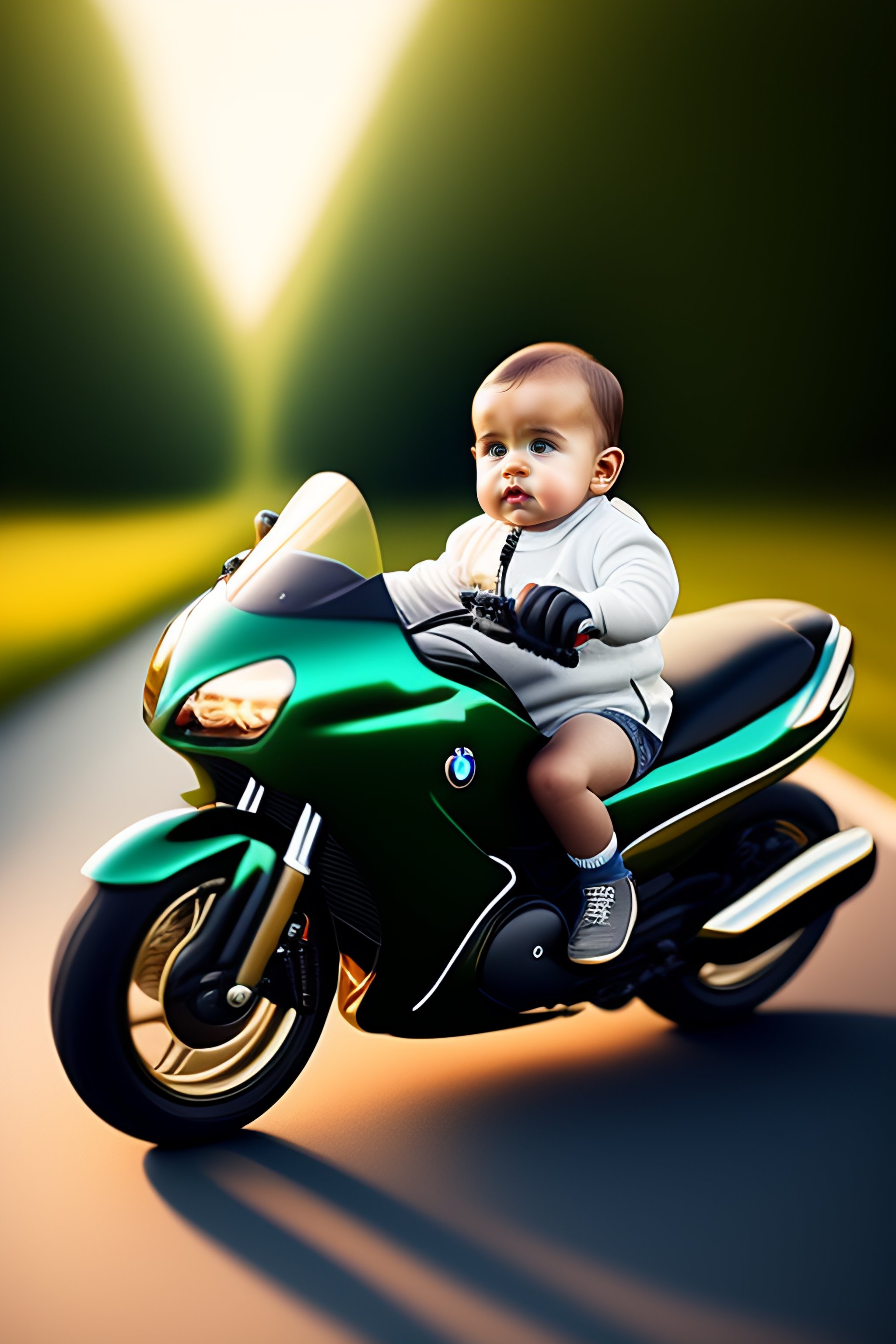 Baby riding motorcycle hotsell