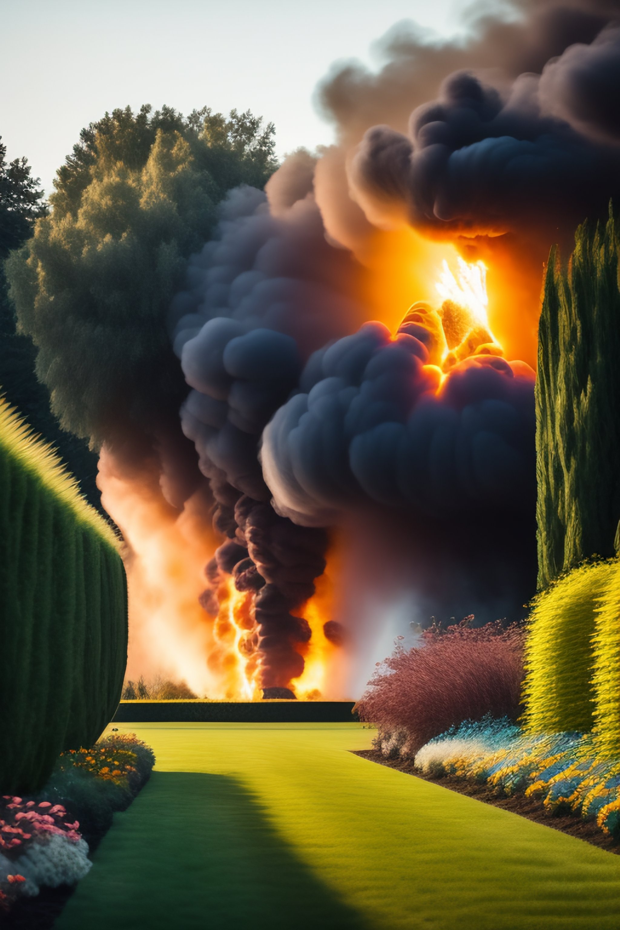 Lexica - Big explosion in a garden