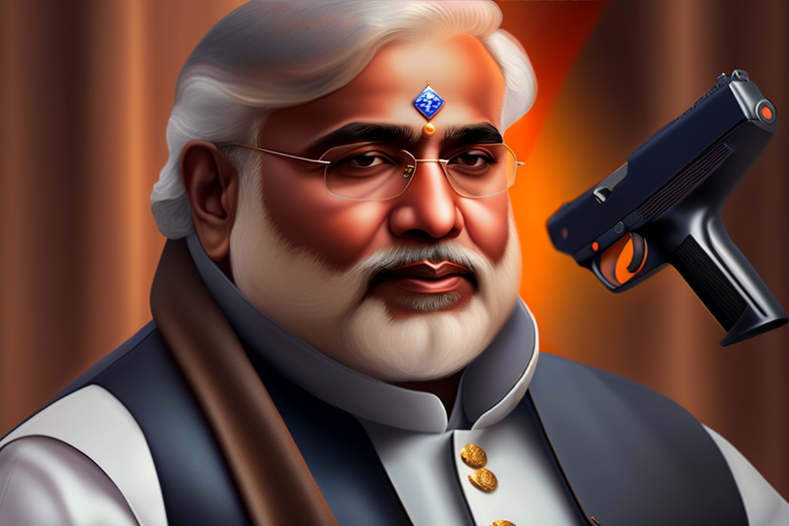 Lexica - Narendra modi, with gun, muslim