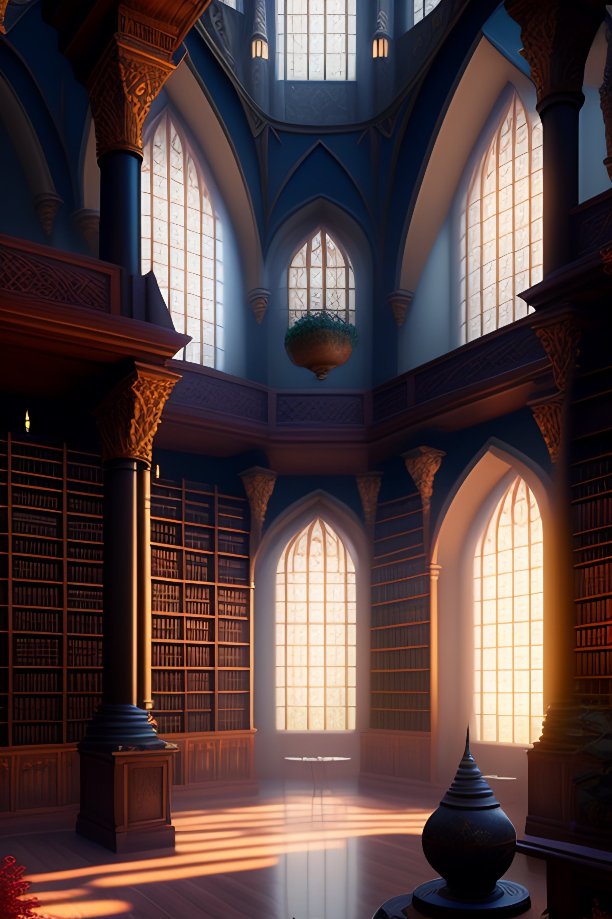 Lexica - Hogwarts school of witchcraft and wizardry library interior ...