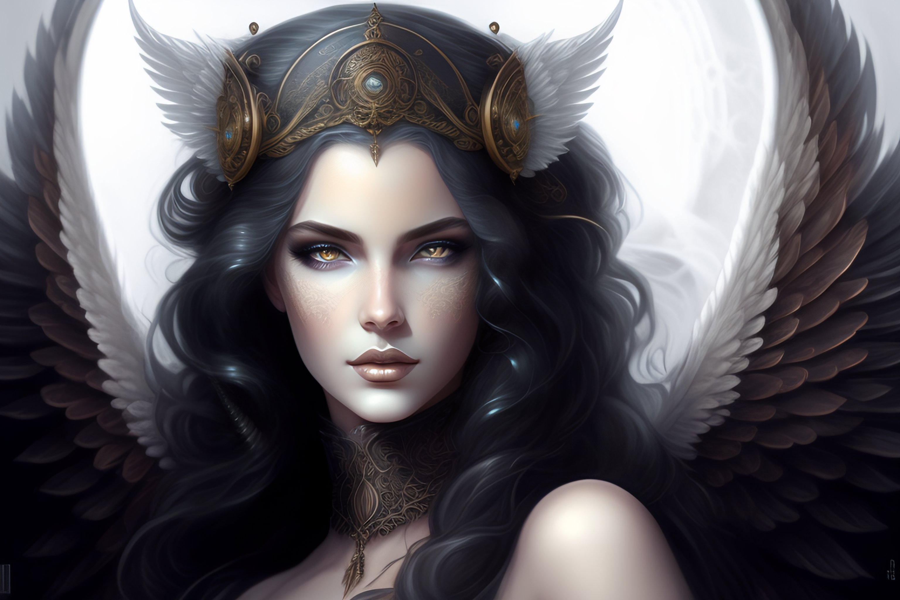 Lexica - Gothic angel in the style of Charlie Bowater, fine art ...