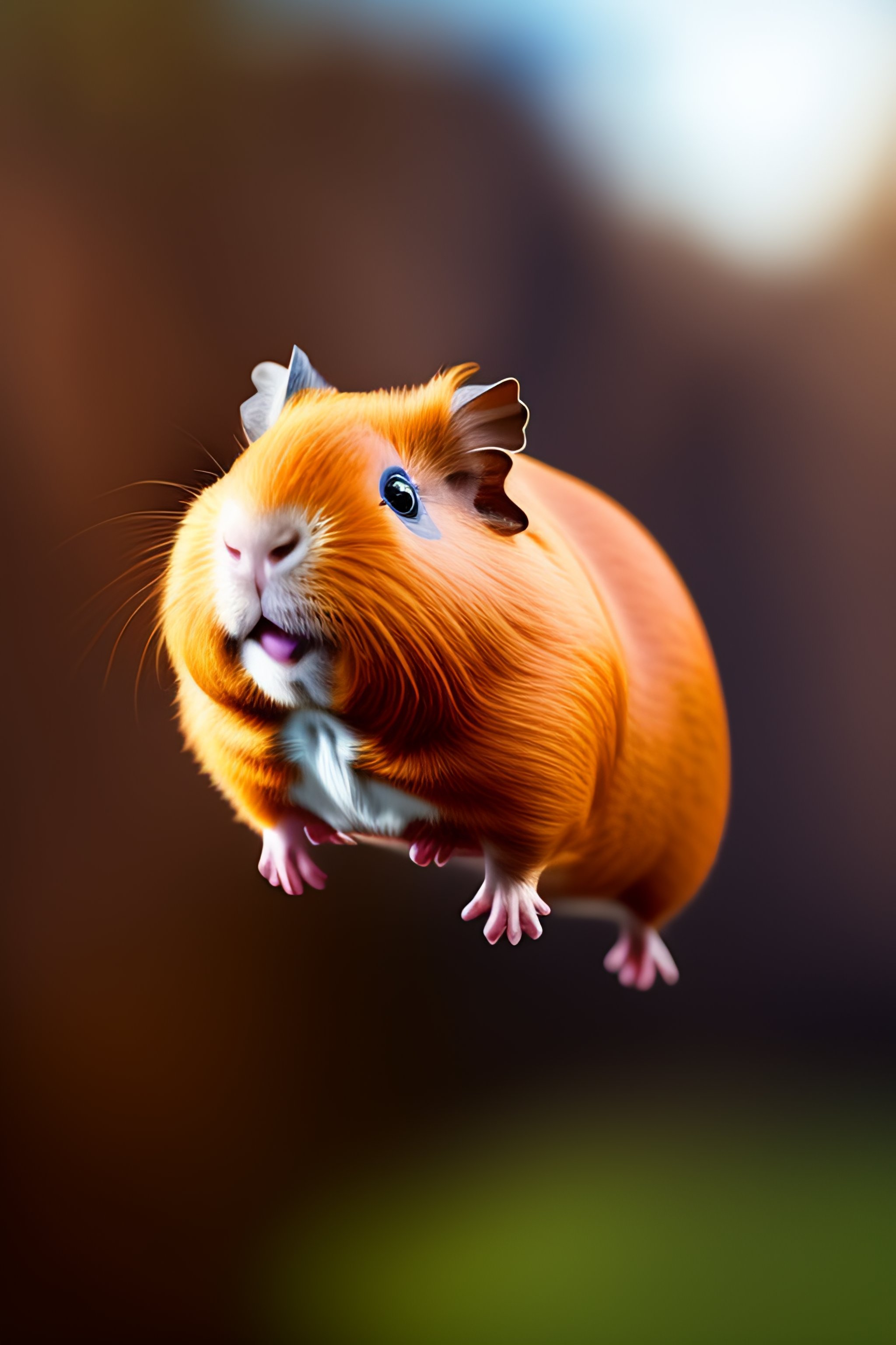 Lexica - Guinea pig super hero flying