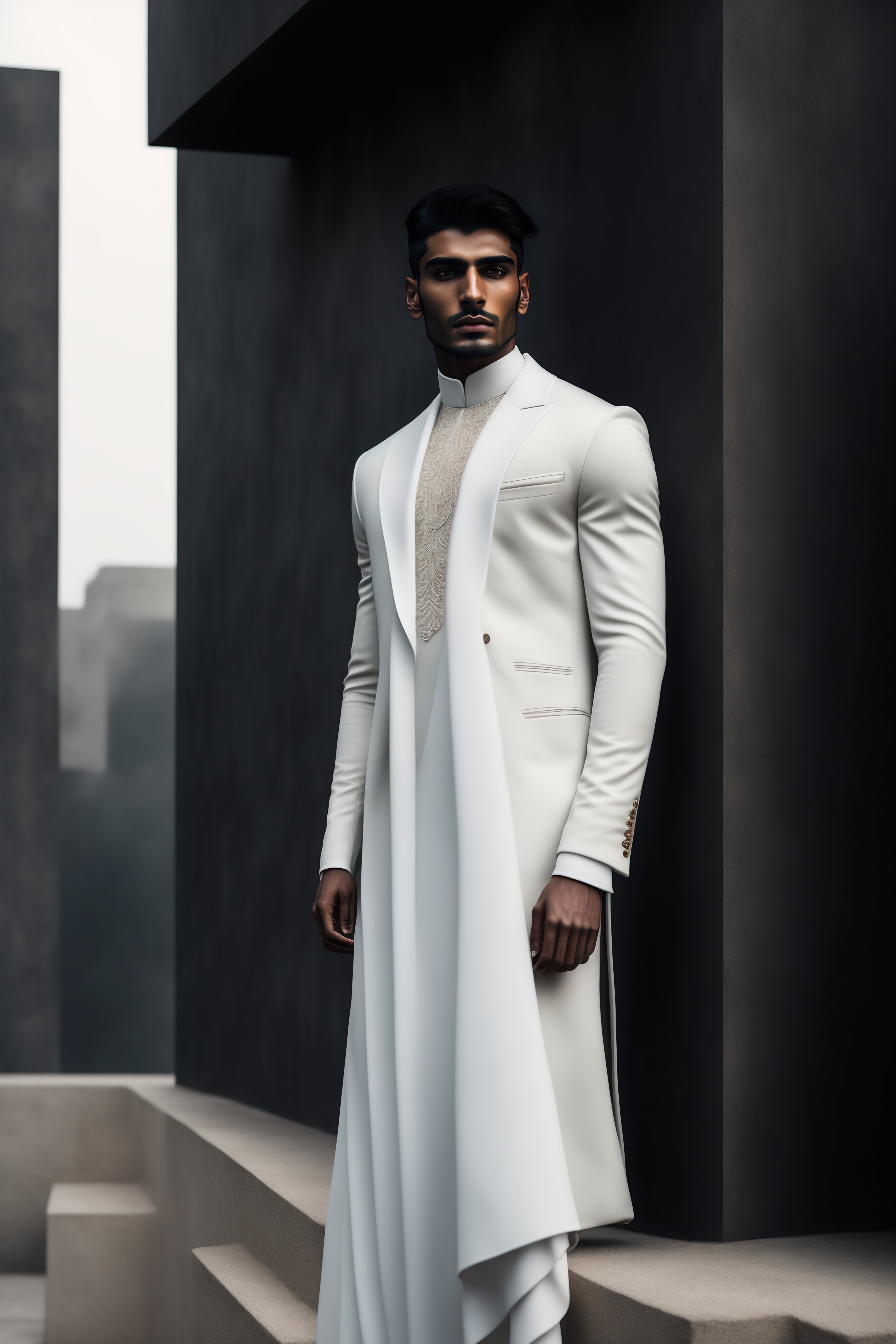 Lexica - Haute couture beautiful pakistani male, fashion model ...