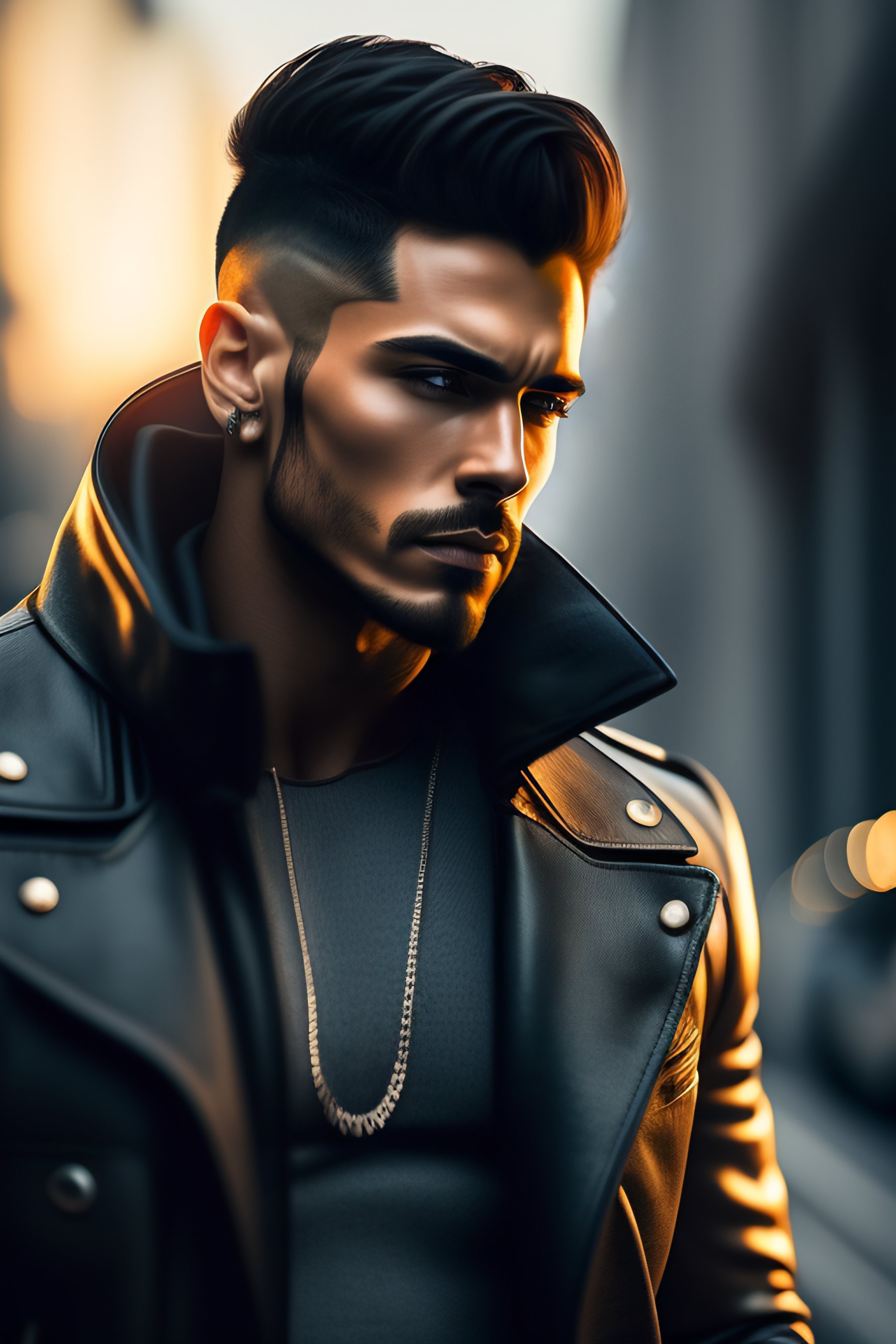 Lexica - A masculine man with rough and tough outfit of outfit ...