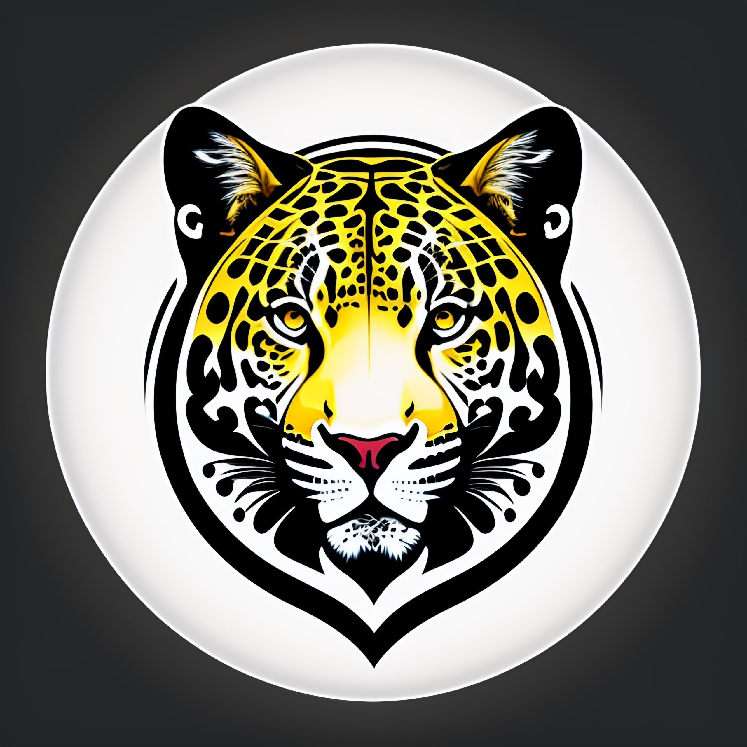 Lexica - Jaguar's head, simple vector illustration, simple logo ...