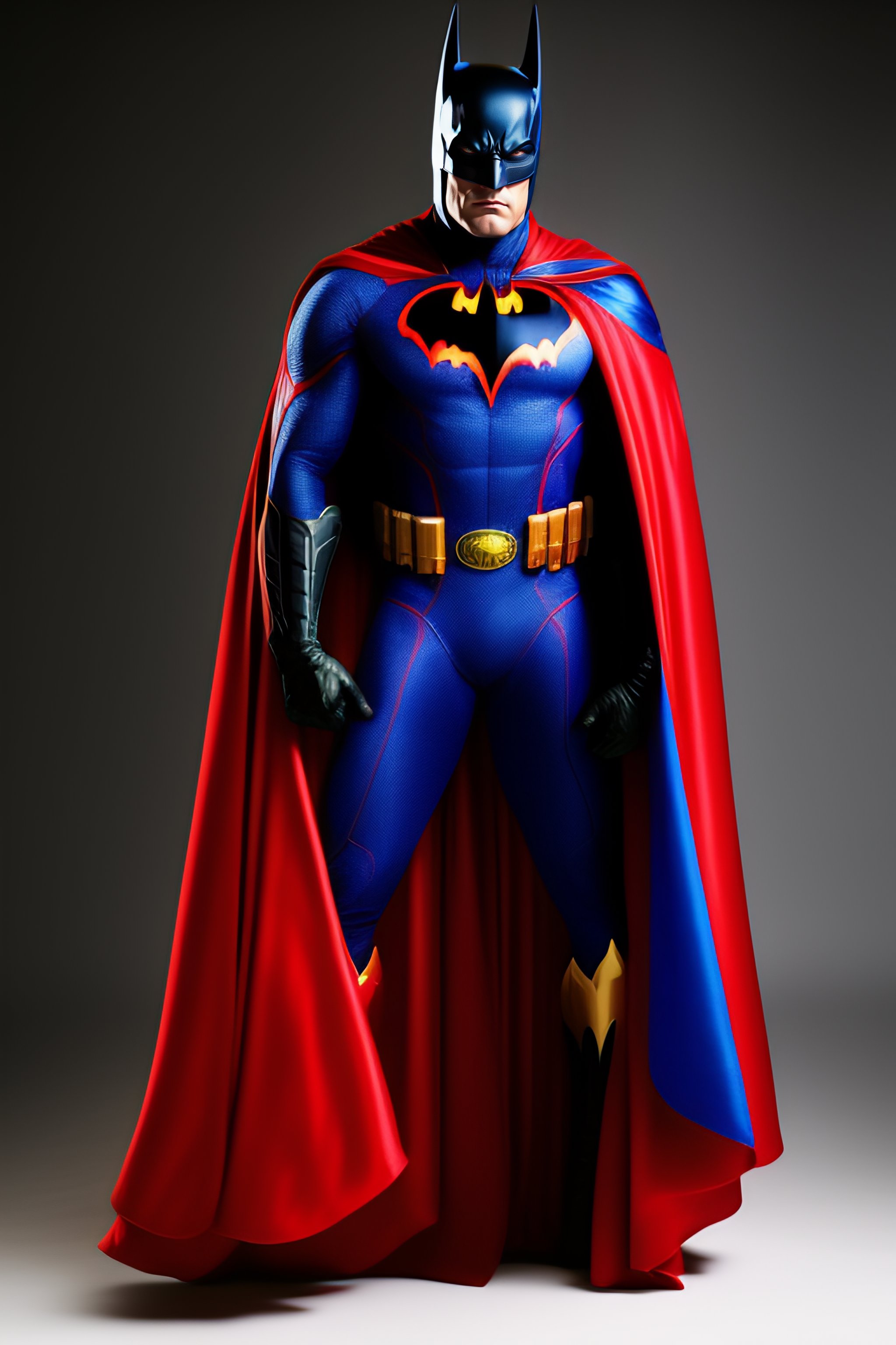 Lexica - Full body photo of batman with his costume in spiderman colors ...