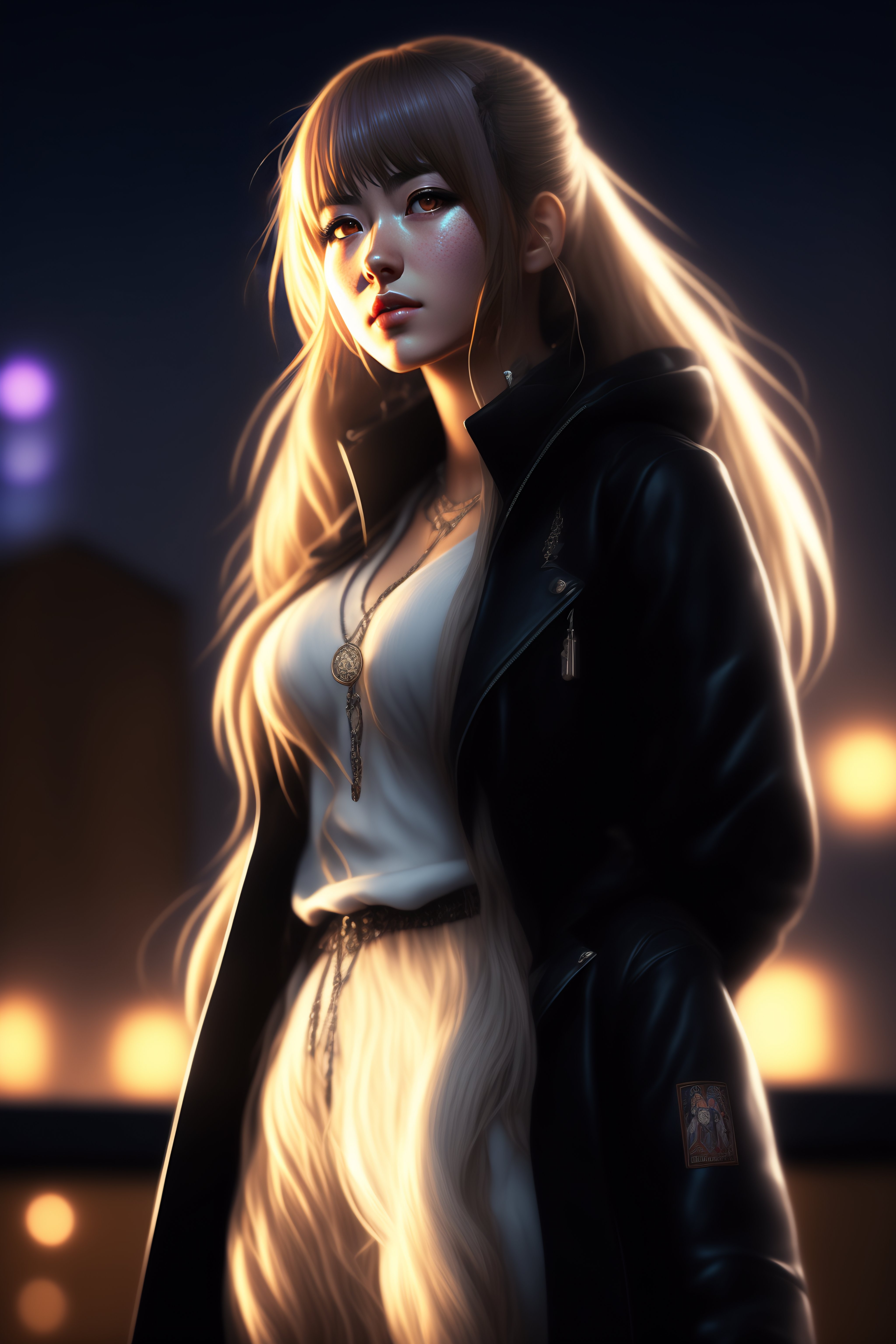 Lexica - Highly detailed and realistic illustration of Misa Amane from ...