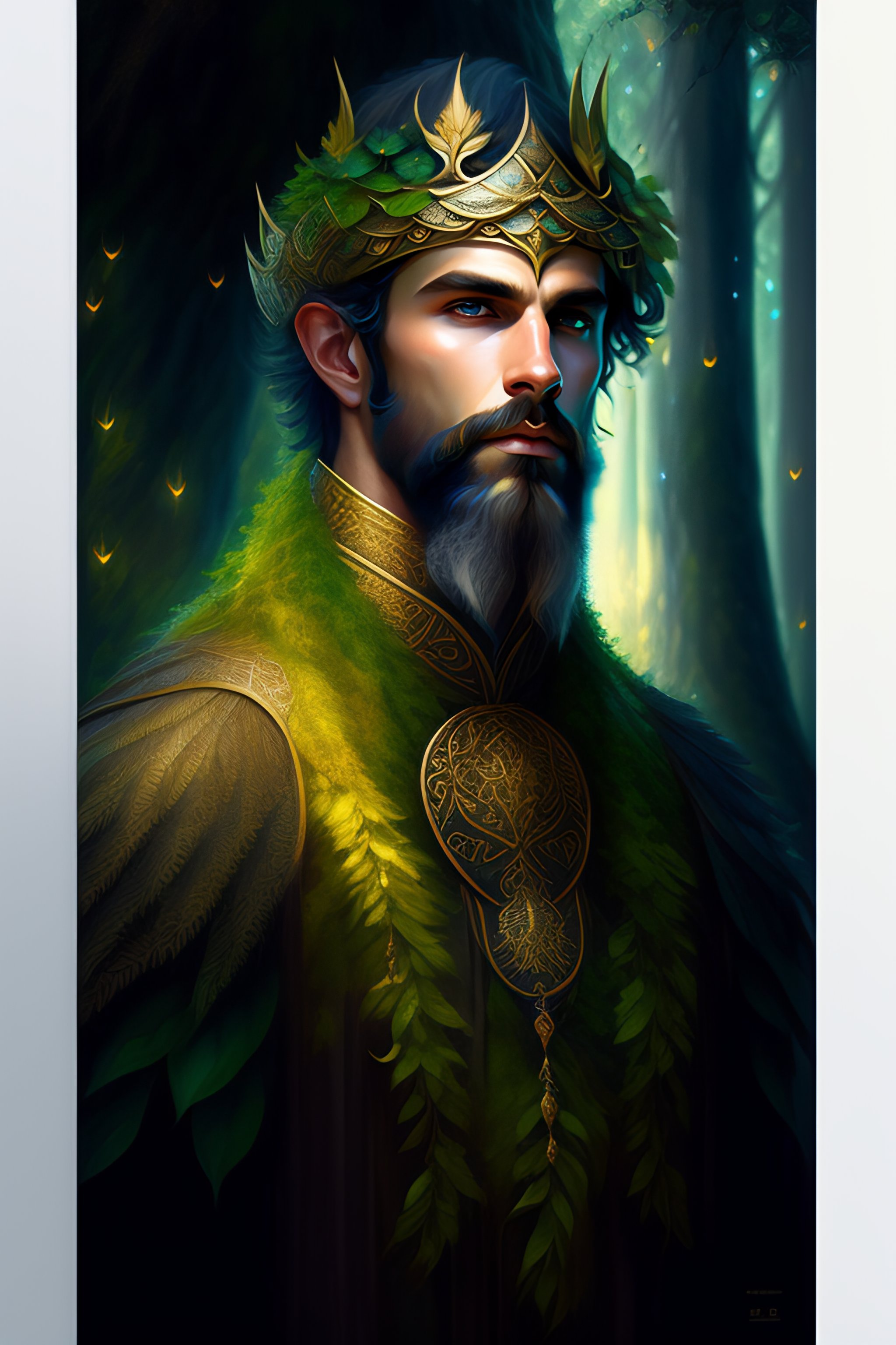 Lexica - Symmetry portrait of moss male king of ent of fangorn forest ...