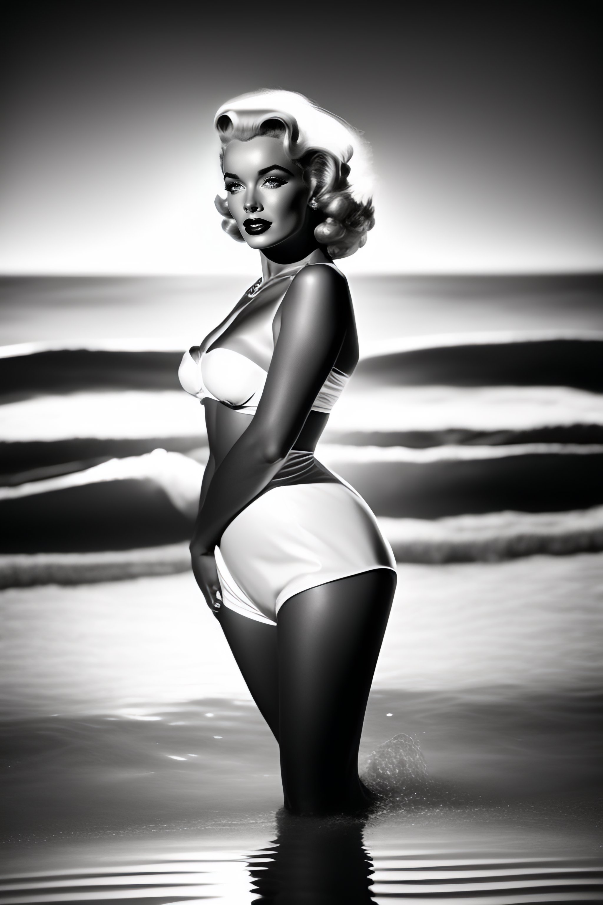 Lexica - A 1950s Pin-Up Girl style ,Marylin Monroe (((beautiful