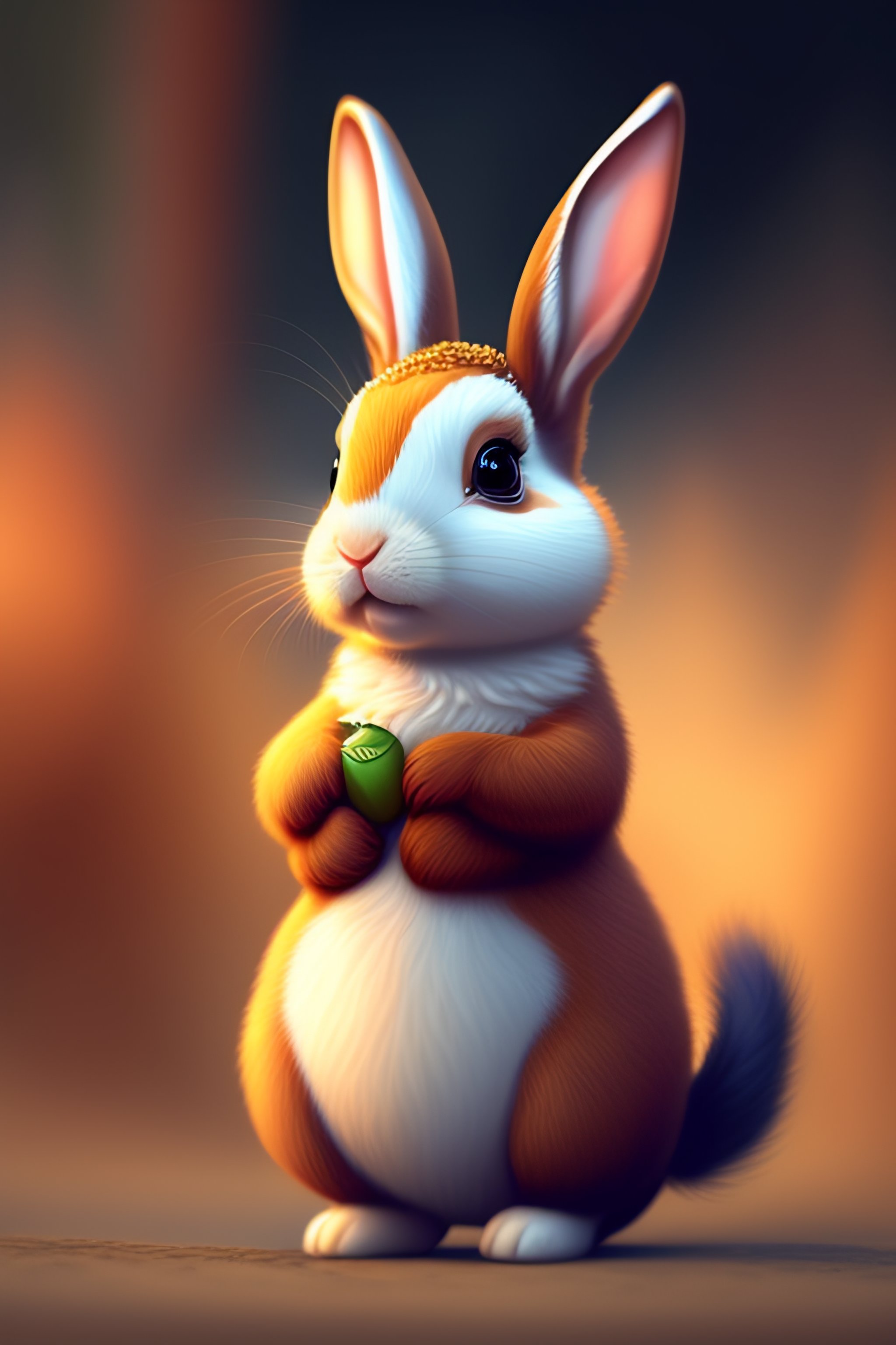 Lexica - Cute and adorable cartoon rabbit rhea facing the camera ...