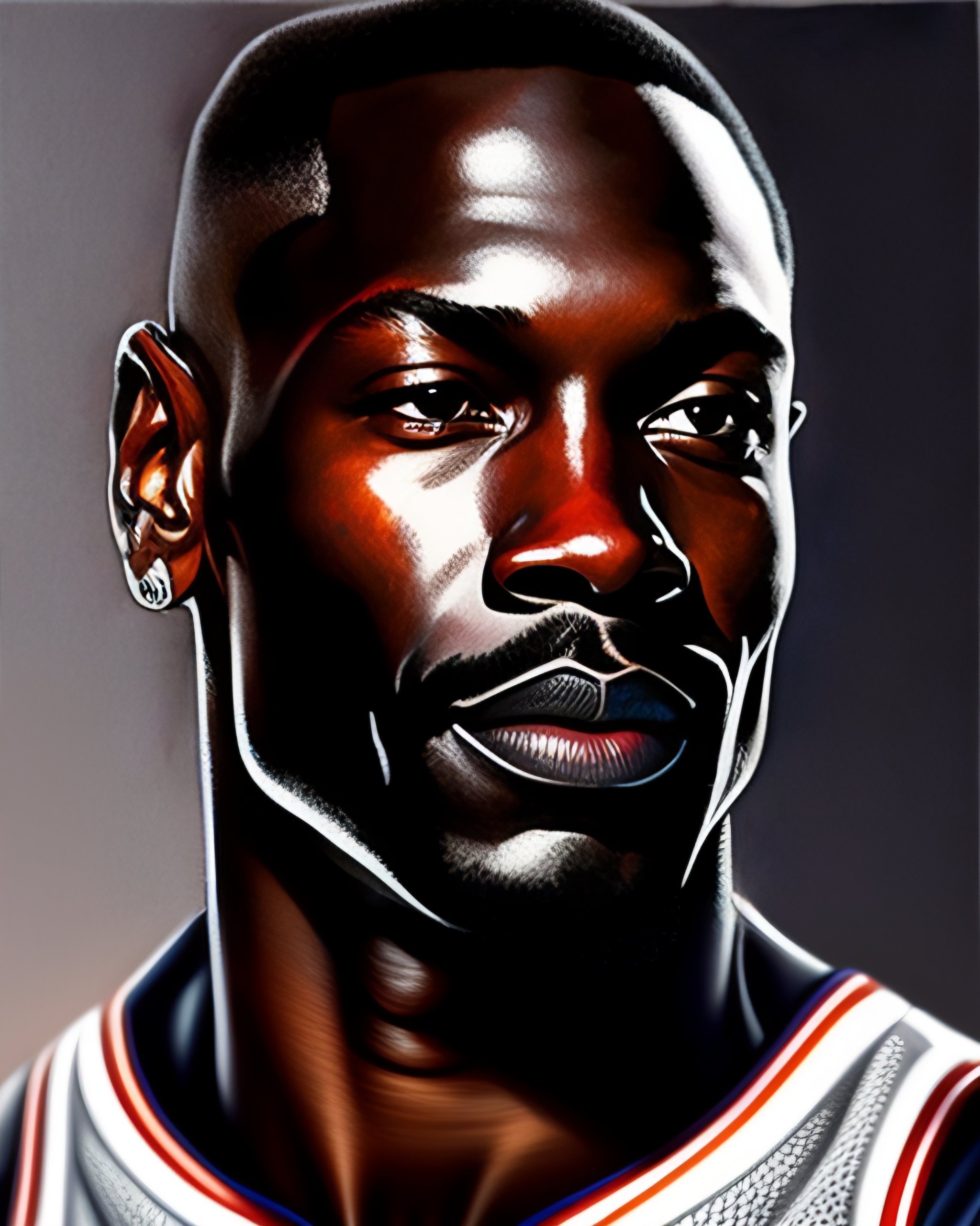 michael jordan portrait painting