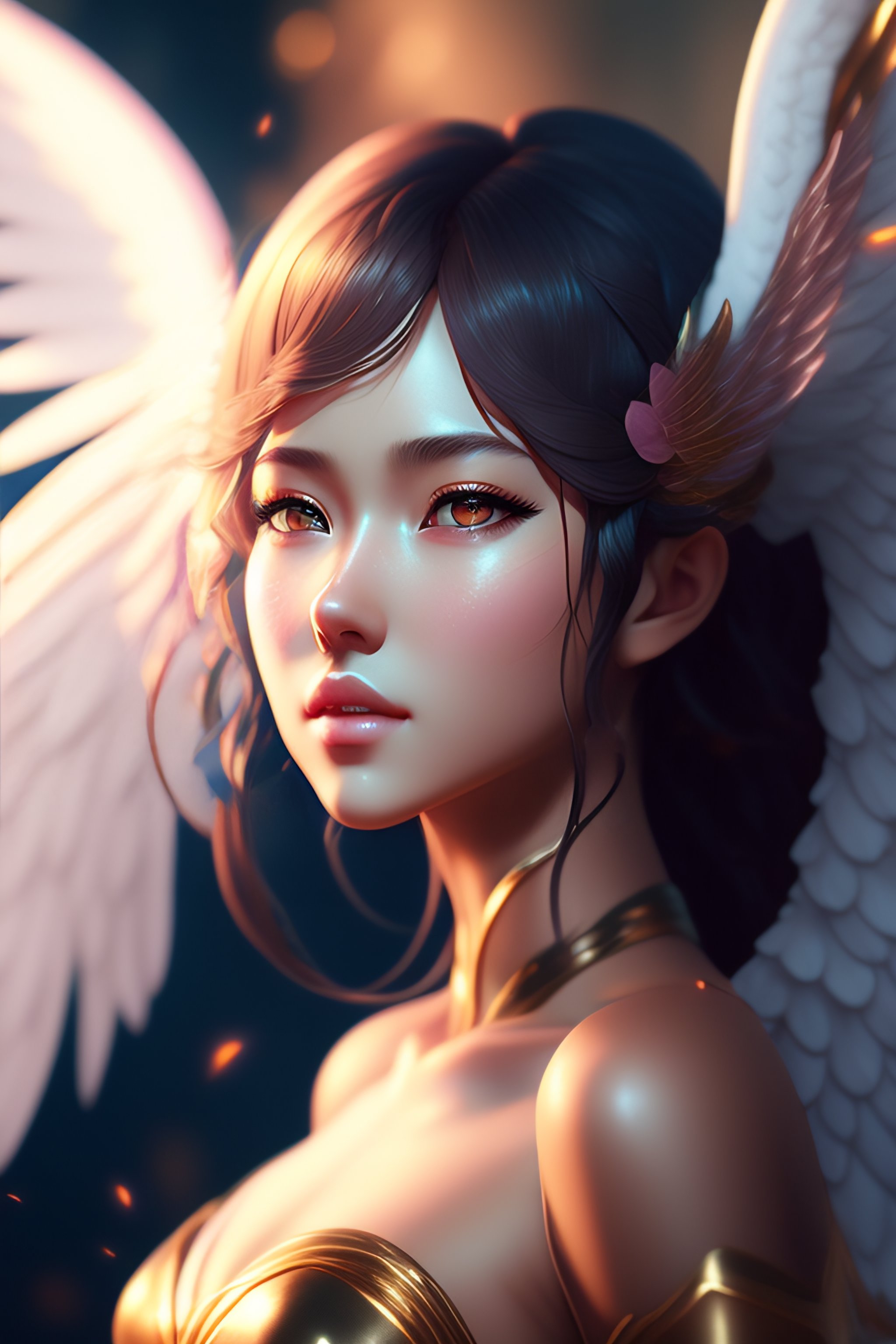 anime girl with wings