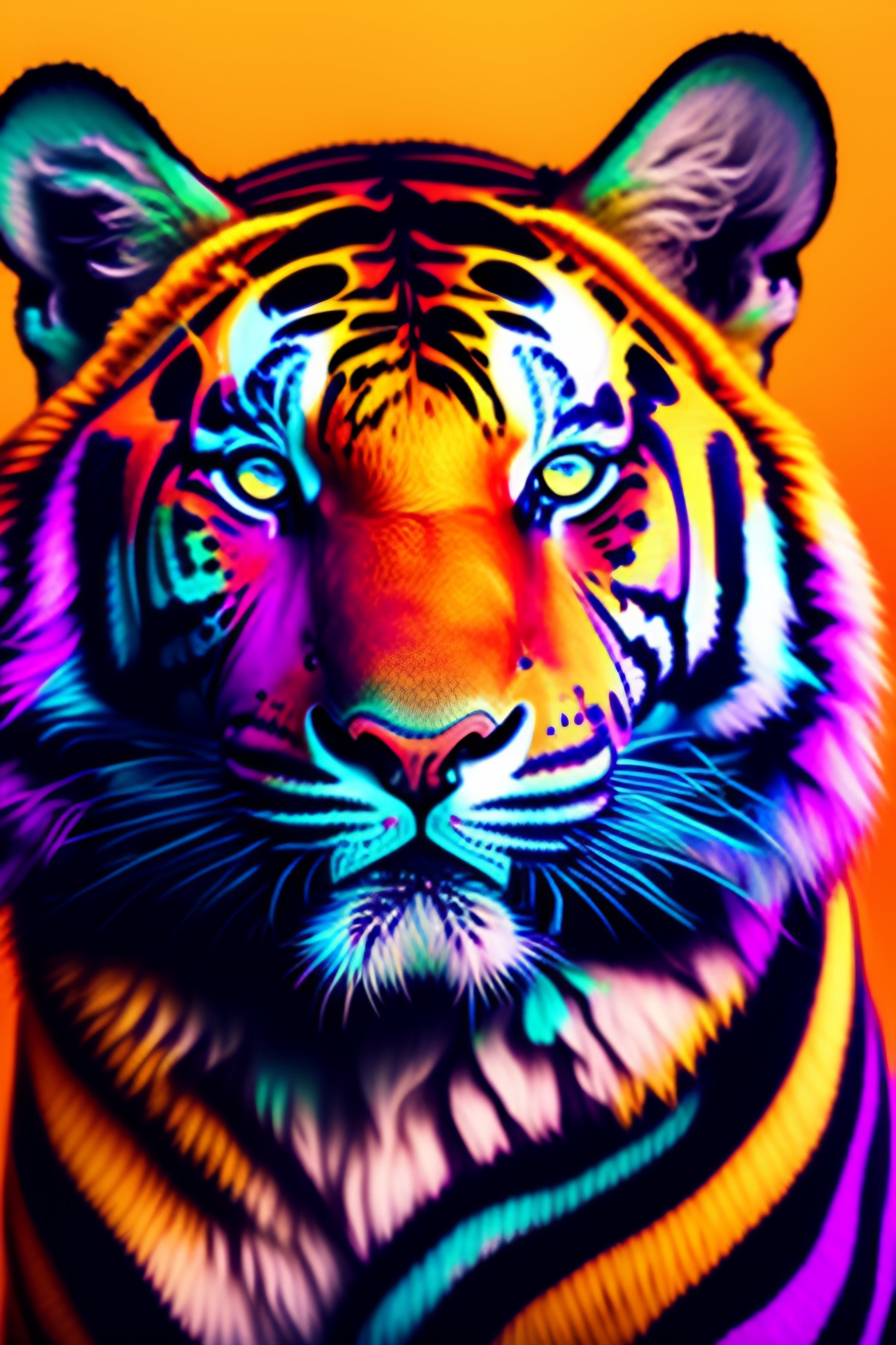 colorful tiger face wallpaper