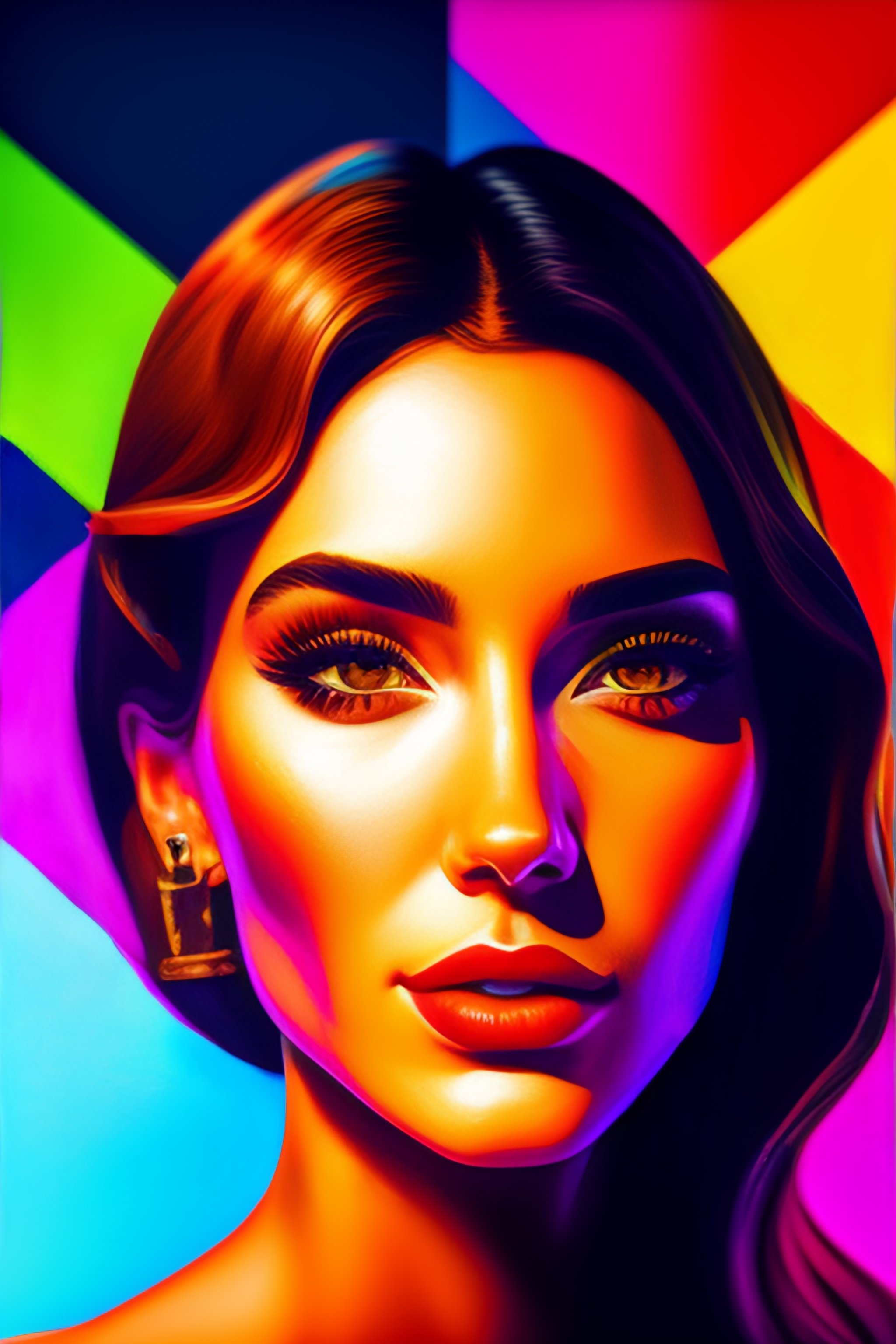 Lexica - Pop art in 4 Squares, Hyperrealist portrait of female ...