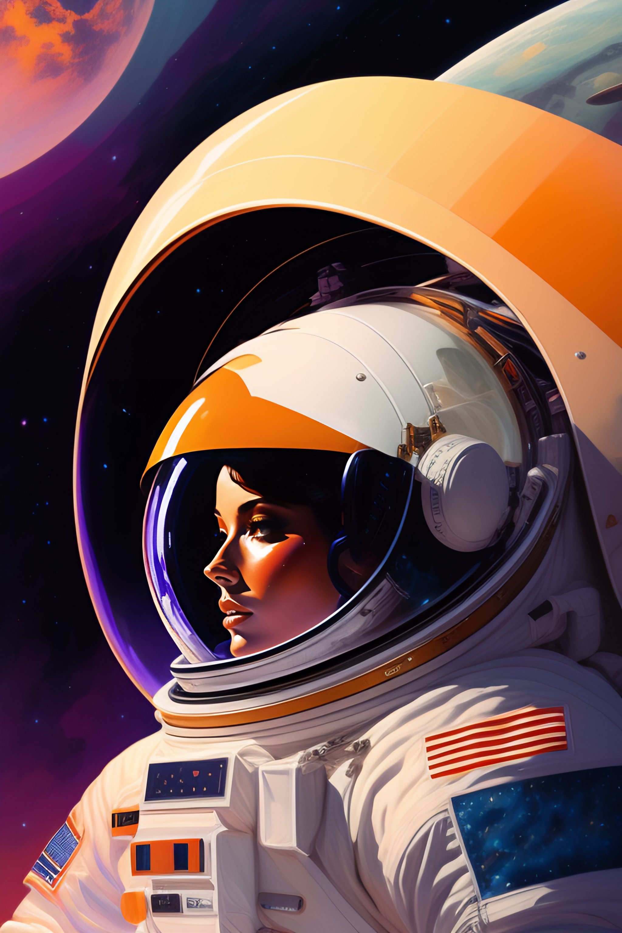 Lexica - Contemporary astronauts by syd mead, cold color palette, muted ...