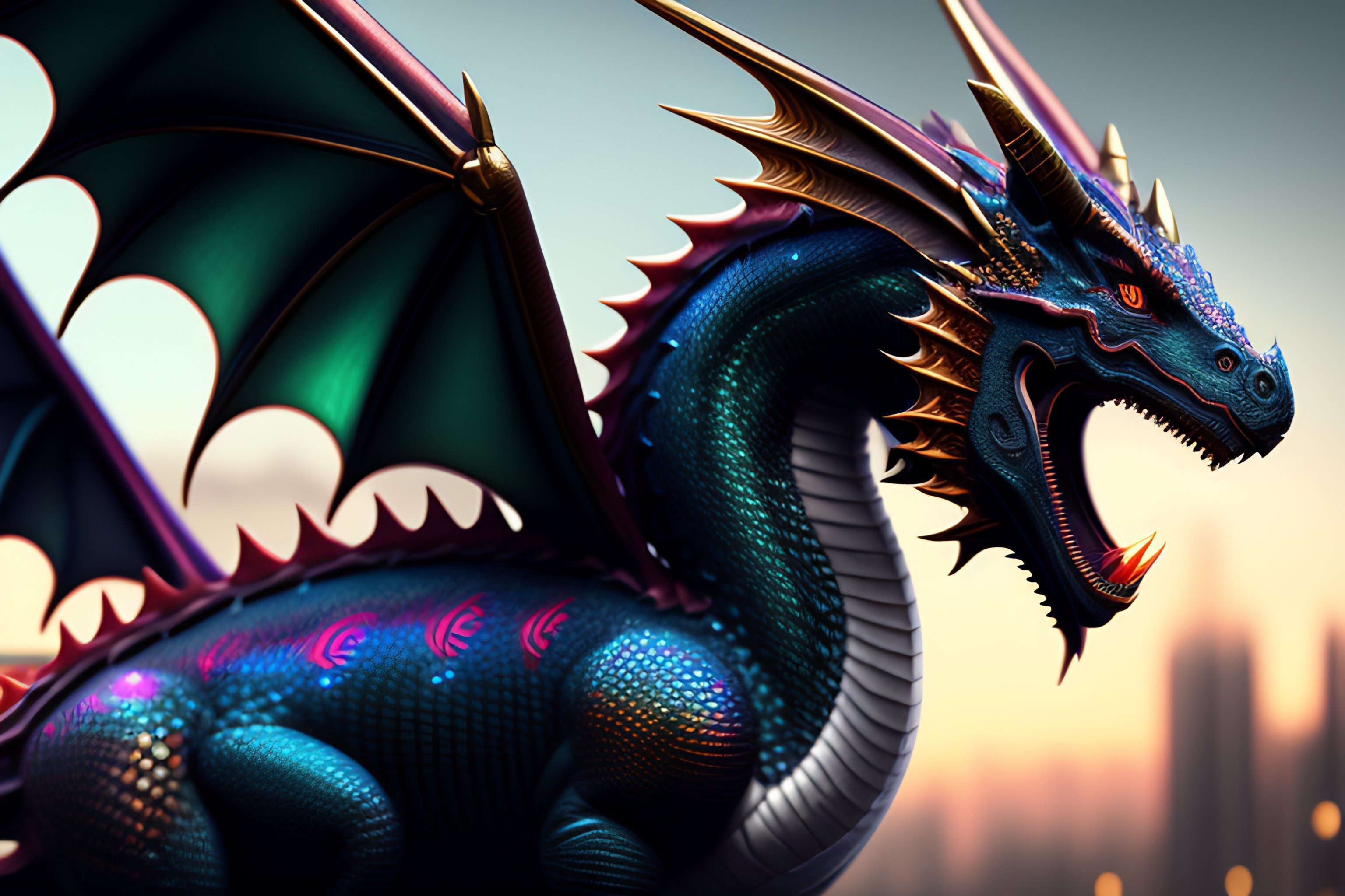 Hyper Realistic Fantasy Dragon in 8k · Creative Fabrica