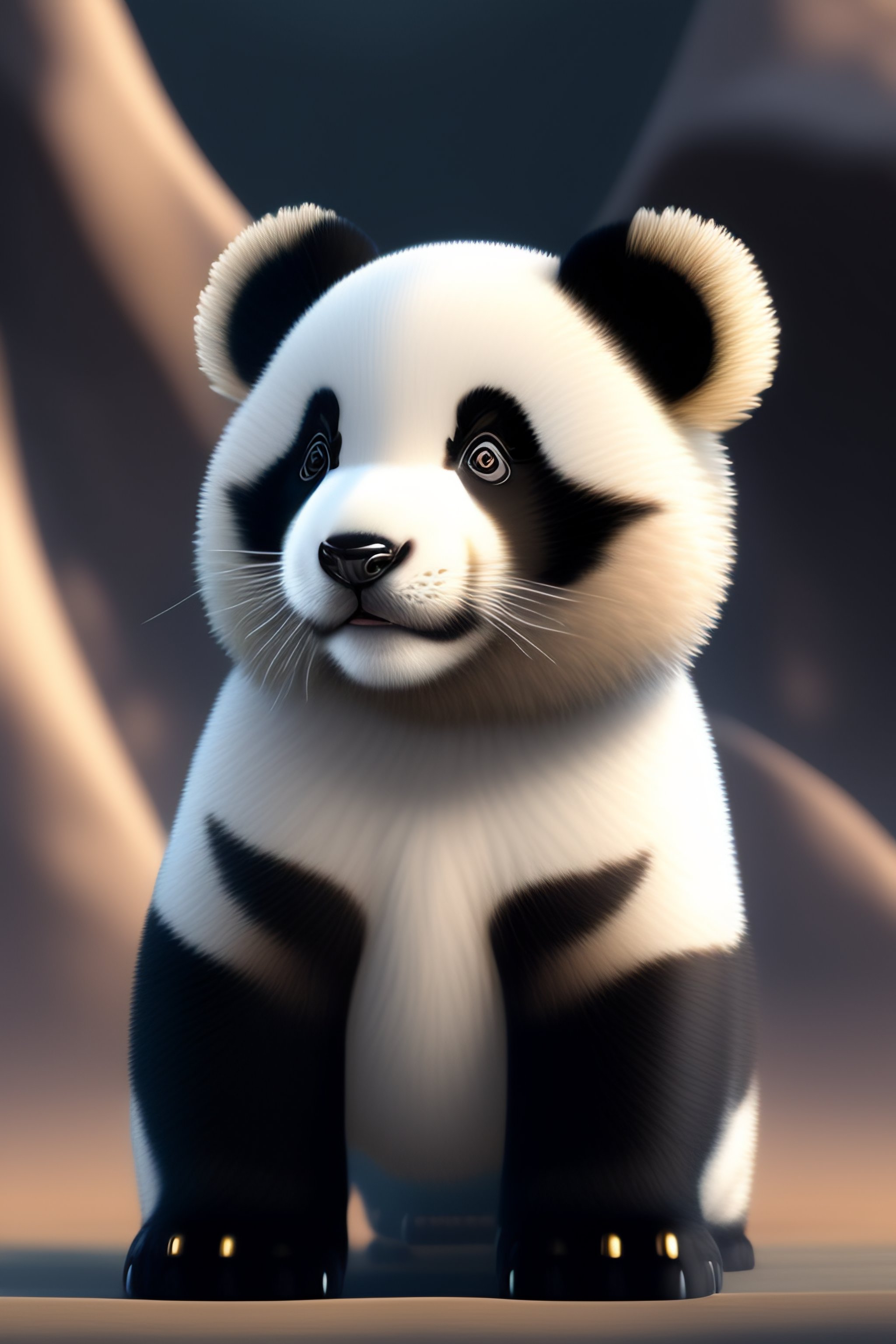 Lexica - Mix of a panda and a furry white tiger