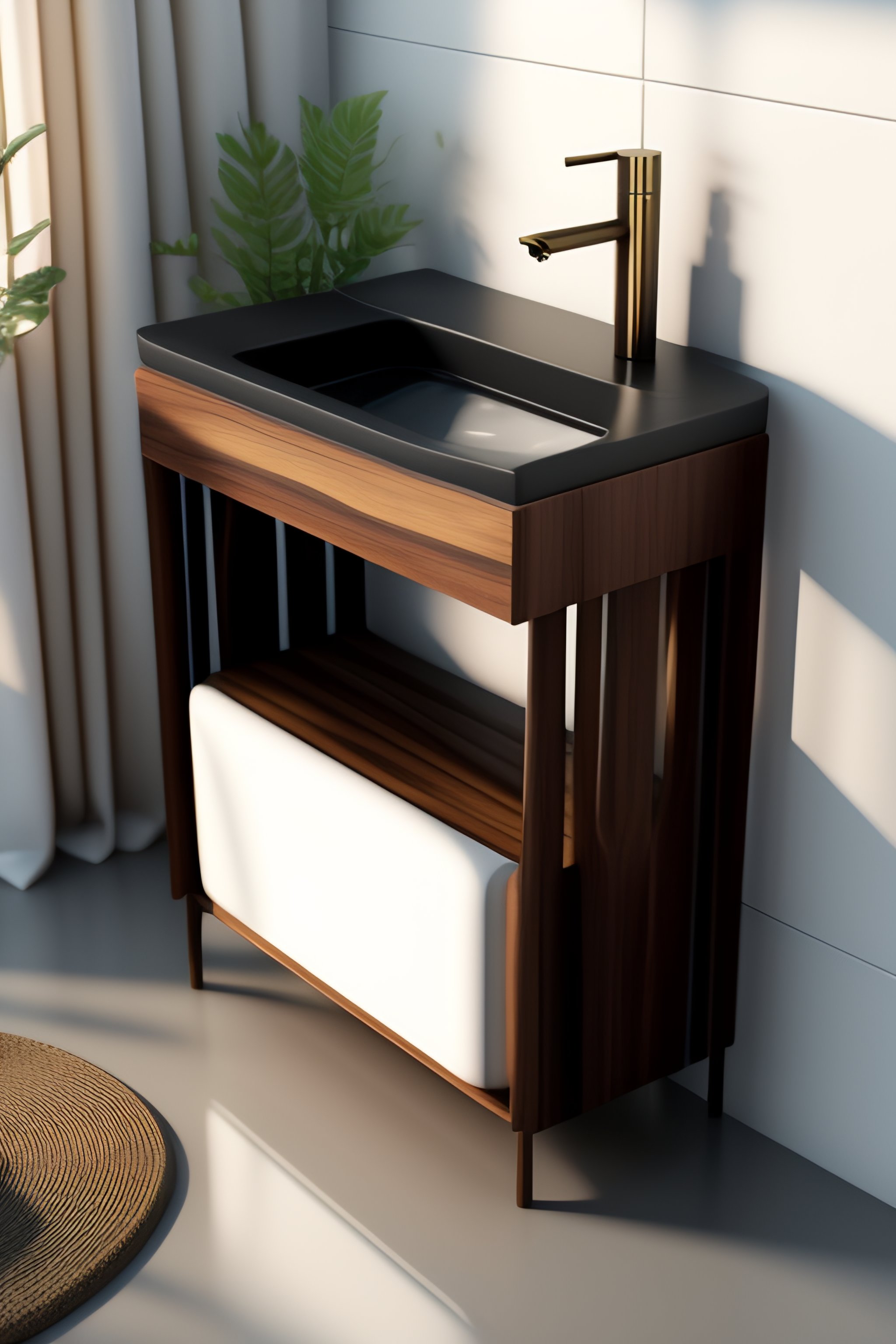Lexica - Futuristic wooden basin