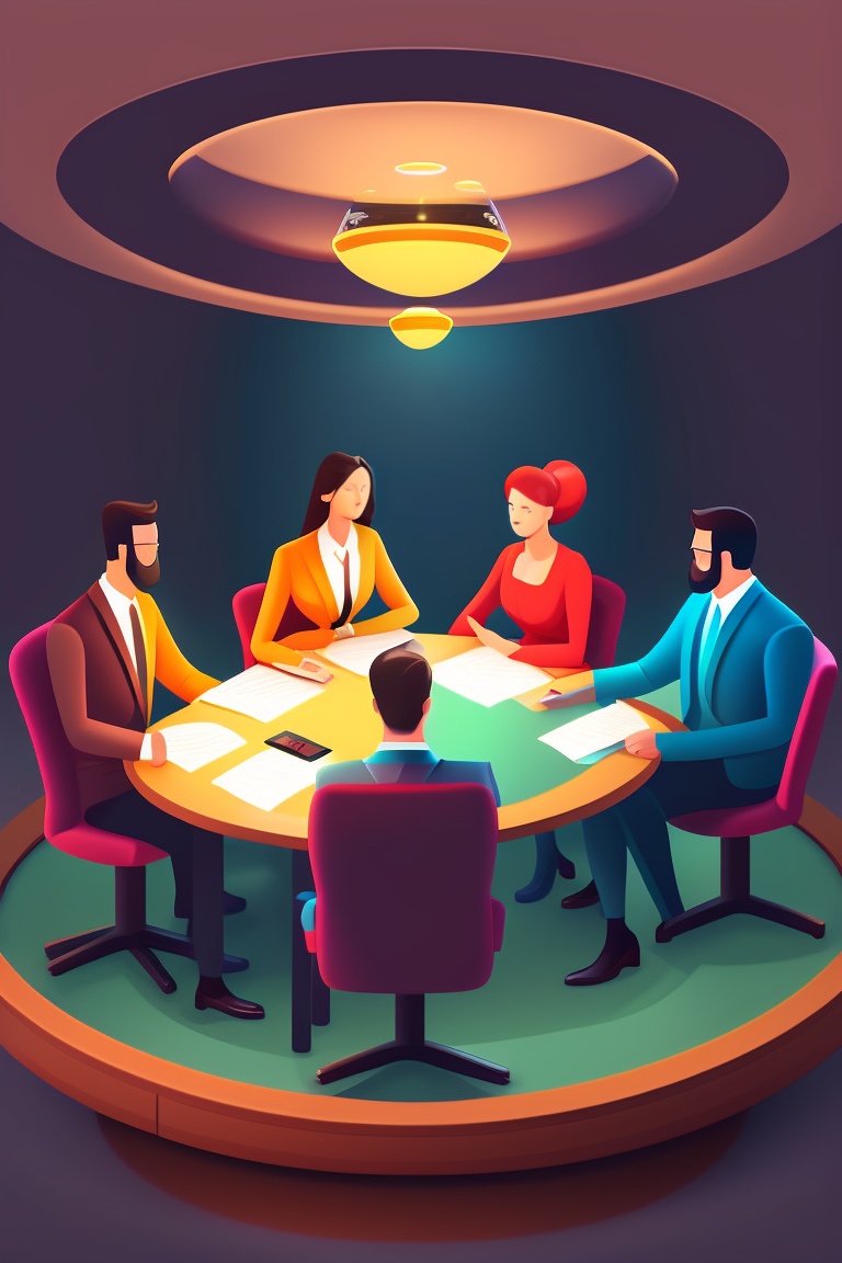lexica-a-business-meeting-with-4-people-in-a-conflt