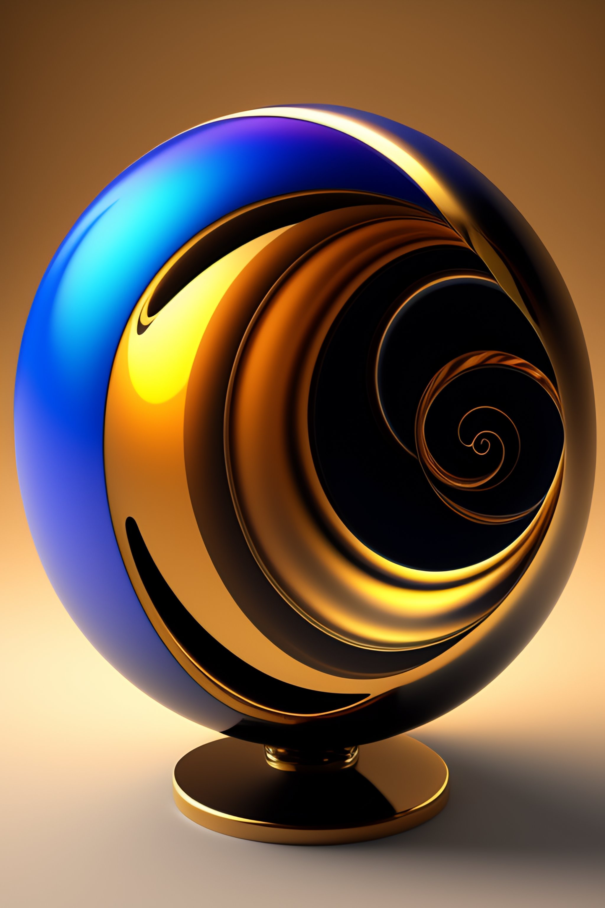 Lexica - 3D sphere with spirals tracing the surface in the style of ...