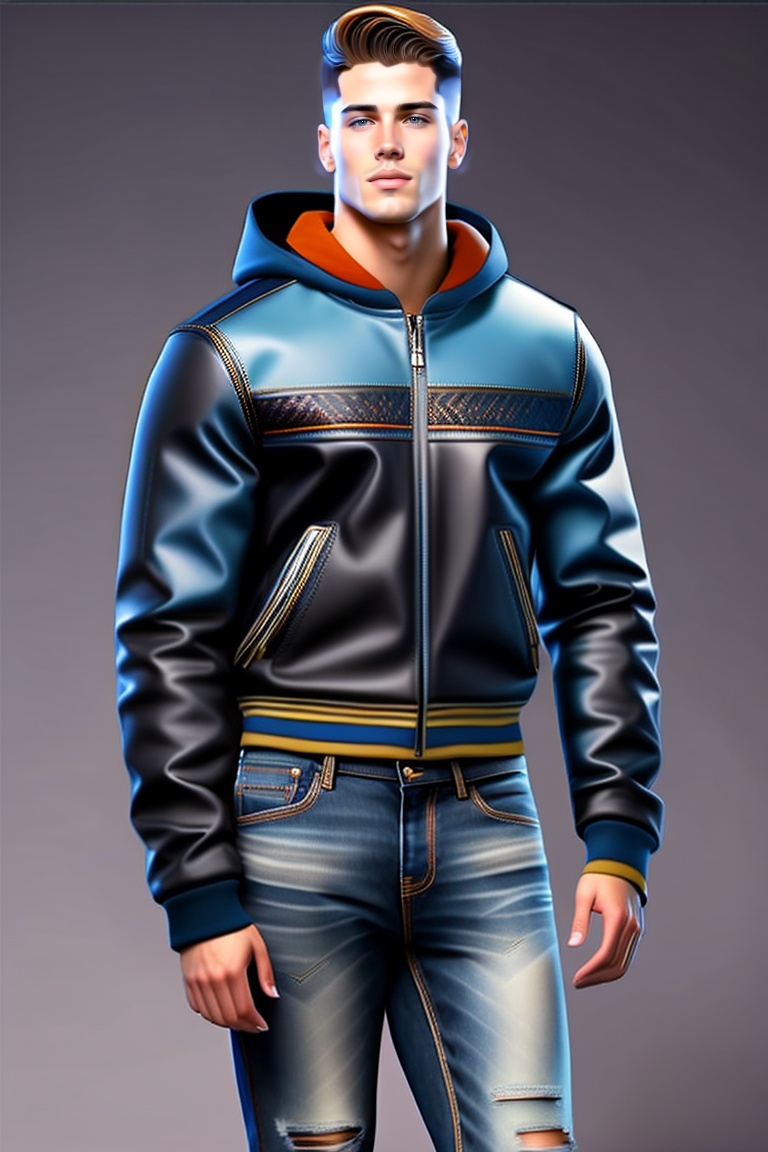 Lexica - Aesthetic, boy wearning jeans, with bulk body