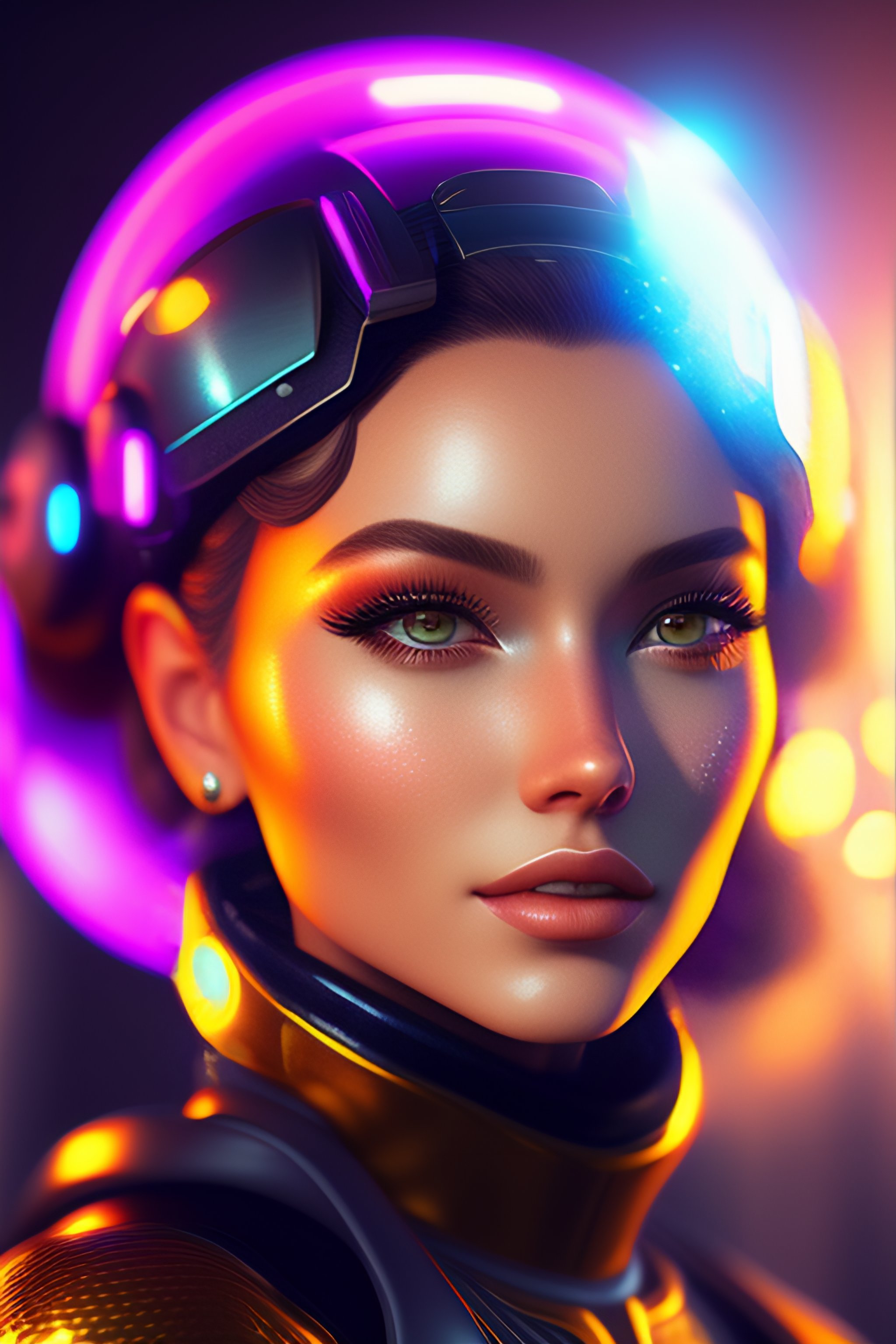 Lexica - Portrait art of ultra realistic retro futuristic cute girl ...