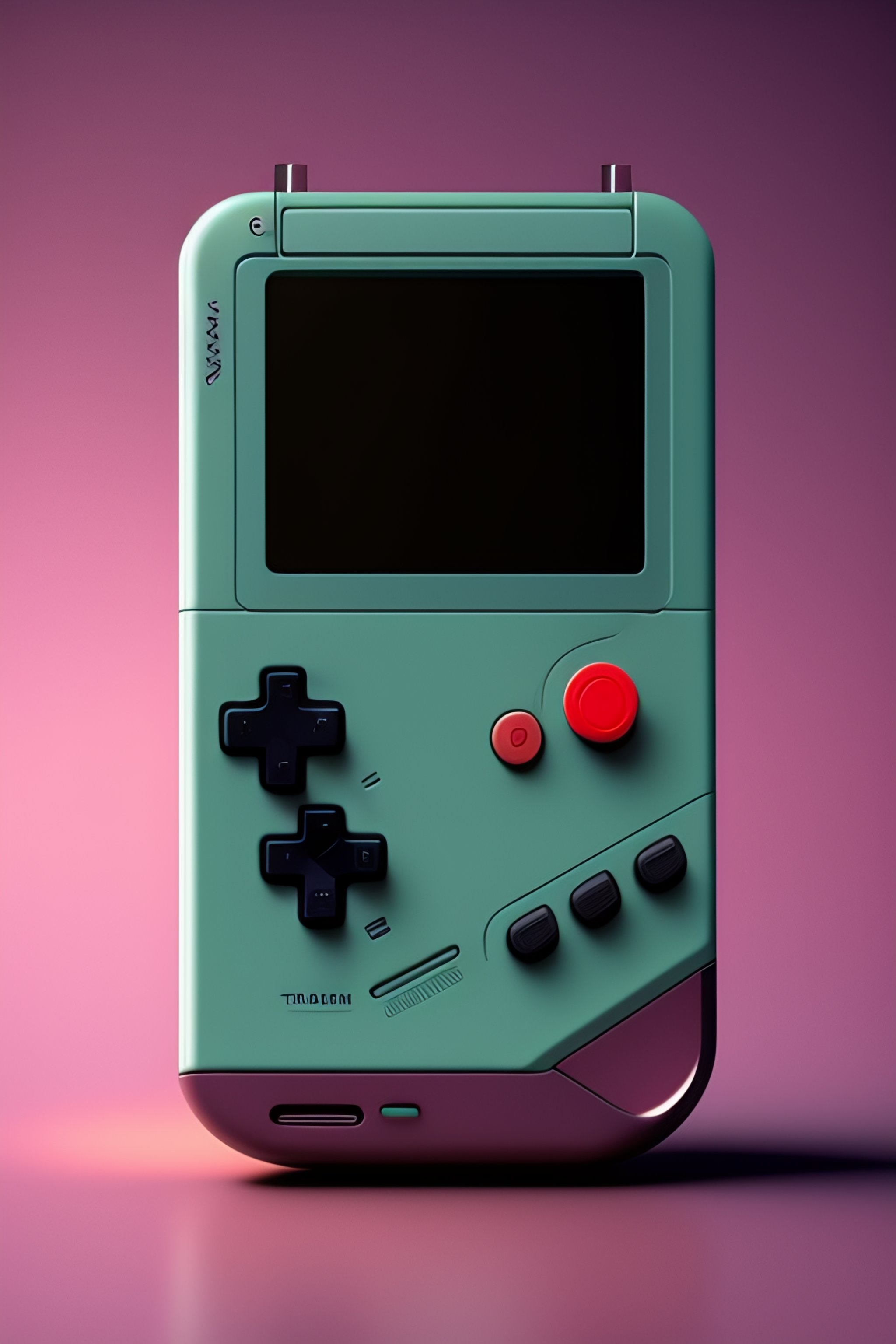 Lexica - Gameboy console render designed by Dieter Rams