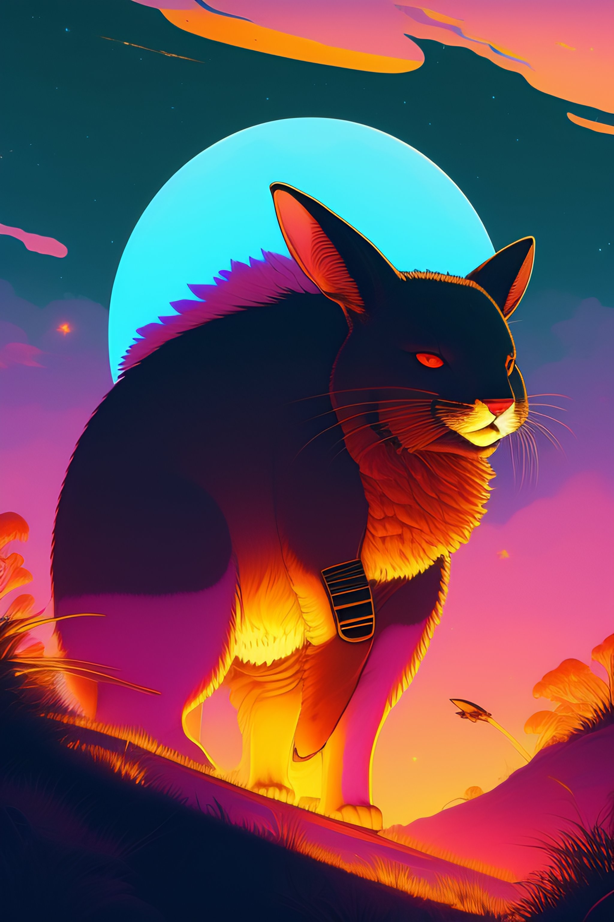 Lexica - Photo of a huge savage rabit monster in the space, style of ...