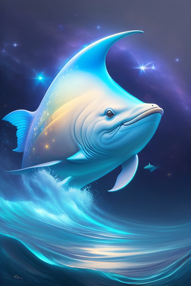 Lexica - Serene Moon Dolphin: In the deep waters of the ocean, the Moon ...