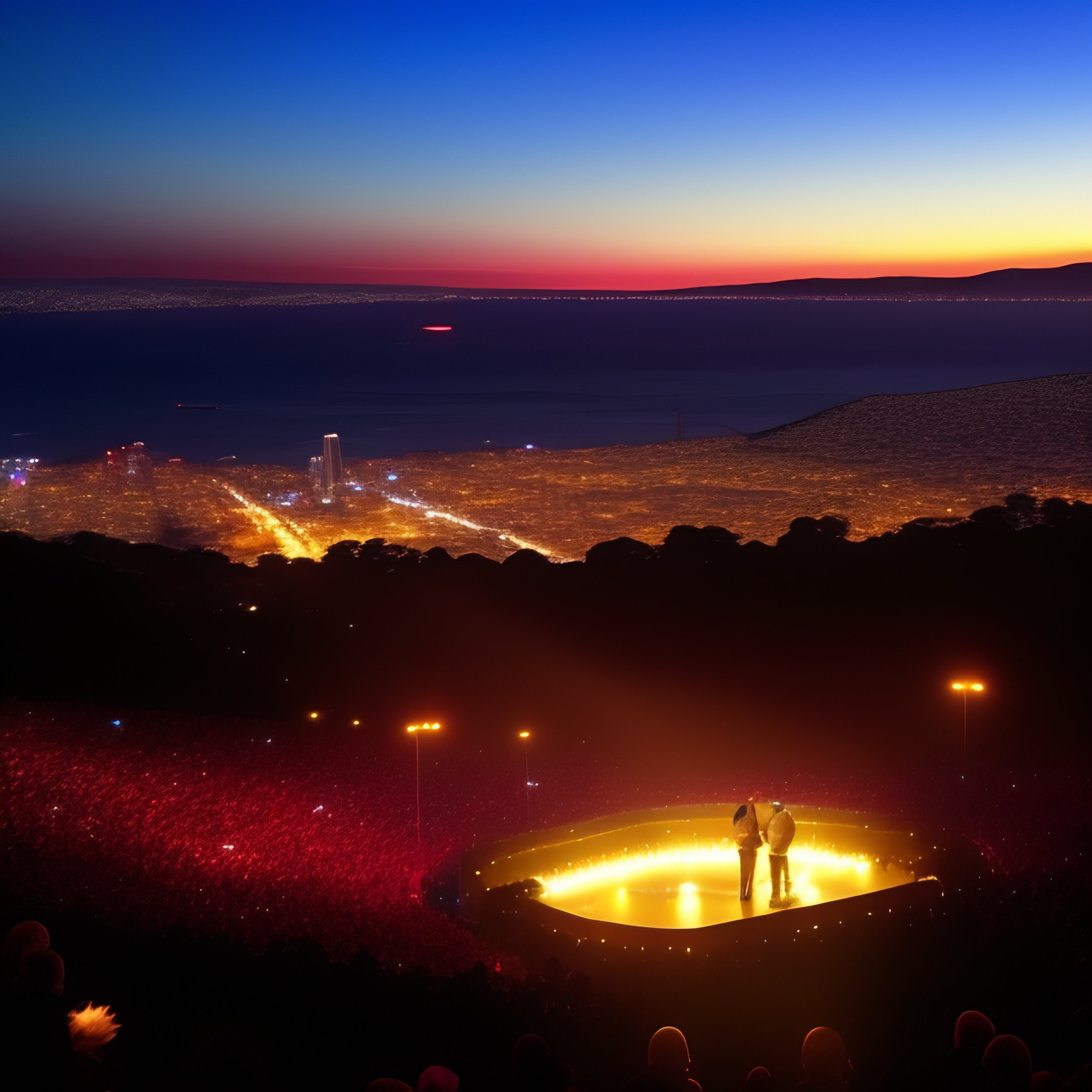 Lexica - Bono and the band R.E.M. standing on red rock hill in San ...