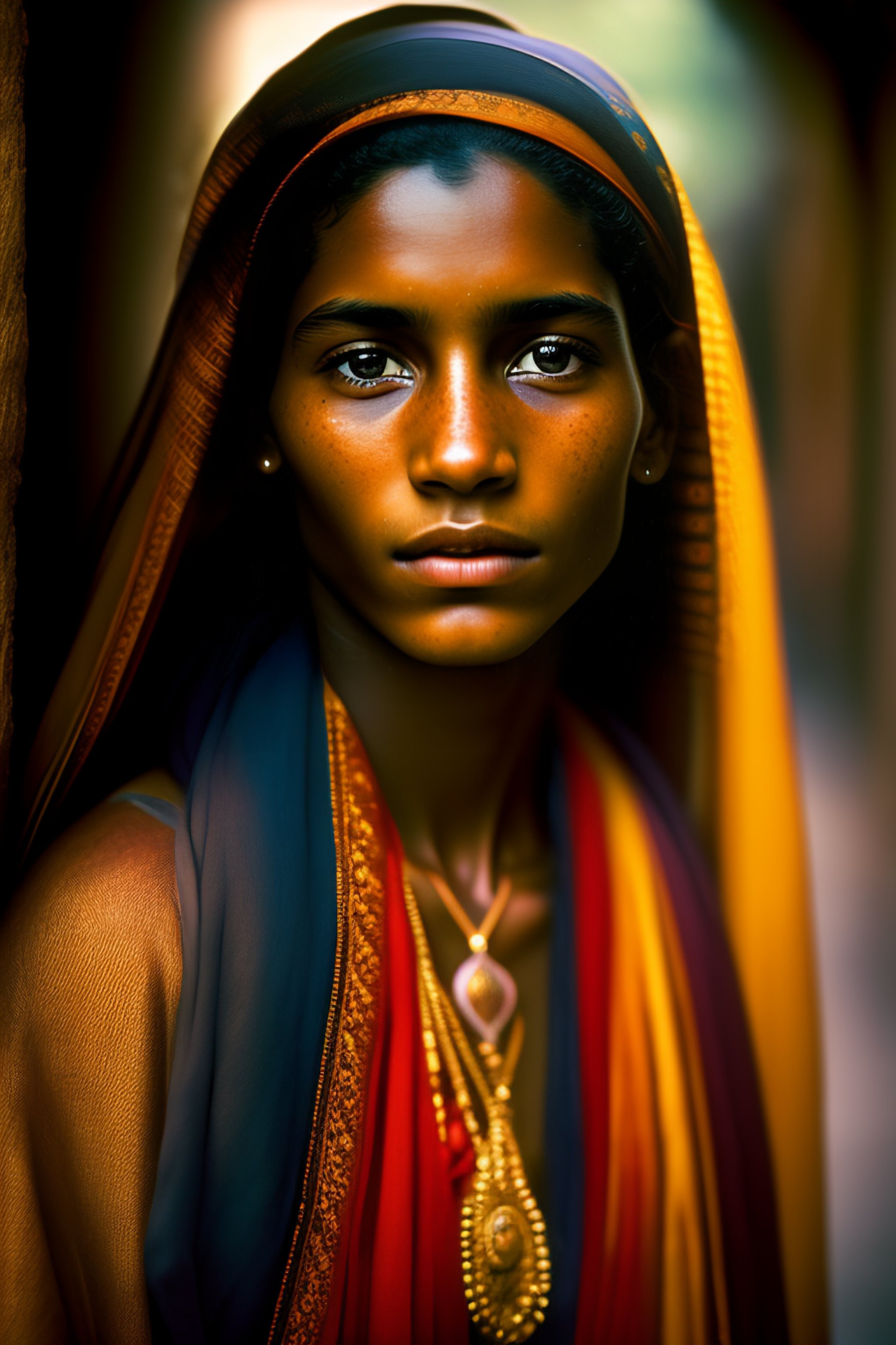 Lexica - Award winning photo titled “19 year old woman“ by Steve McCurry,  35mm, F/2.8, insanely detailed and intricate, character, hypermaximalist