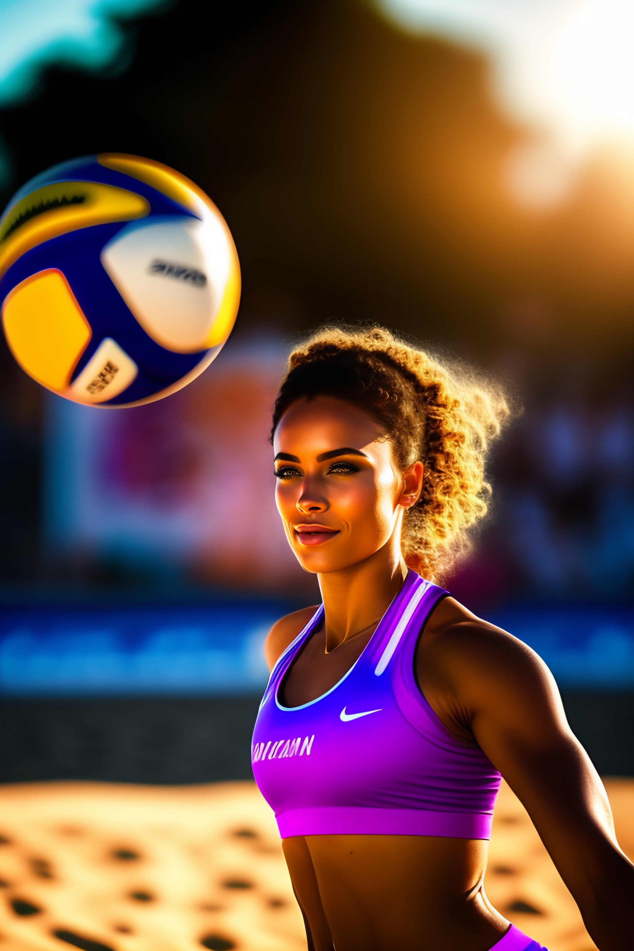 lexica-a-girl-playing-beach-volleyball-in-the-sun-action-sports