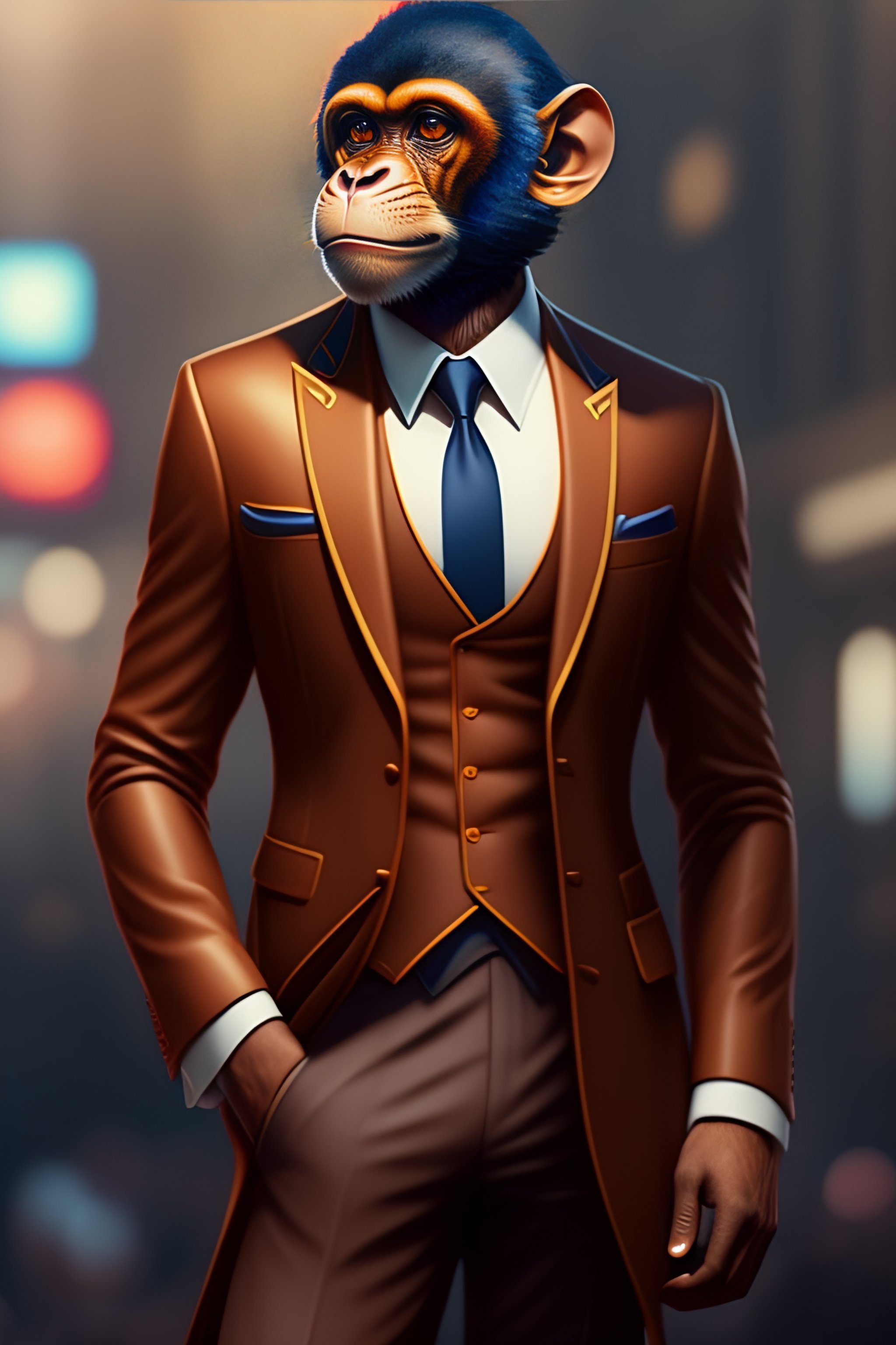 Lexica - Anthro Furry Humanoid Monkey, Three Piece Suit, Checking Watch ...