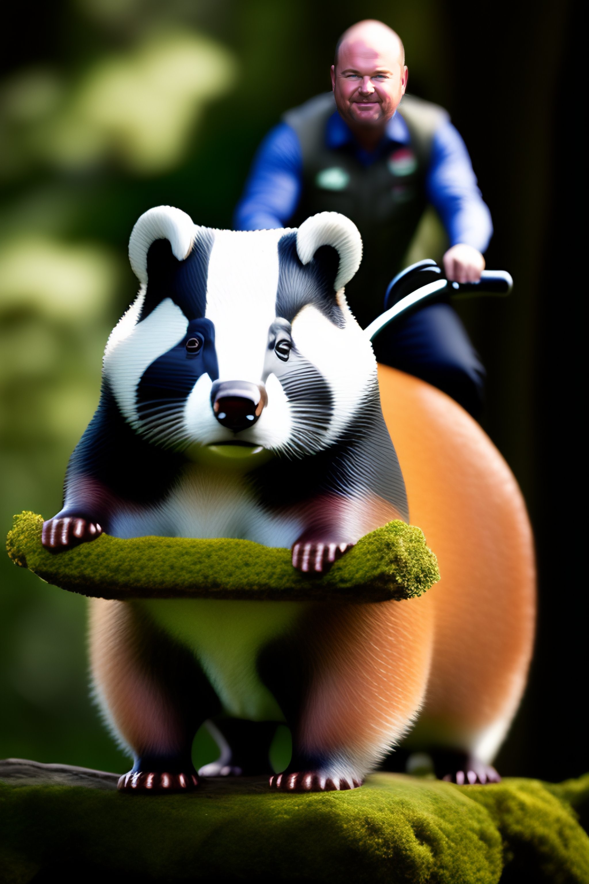 Lexica Phil Mitchell riding a giant badger