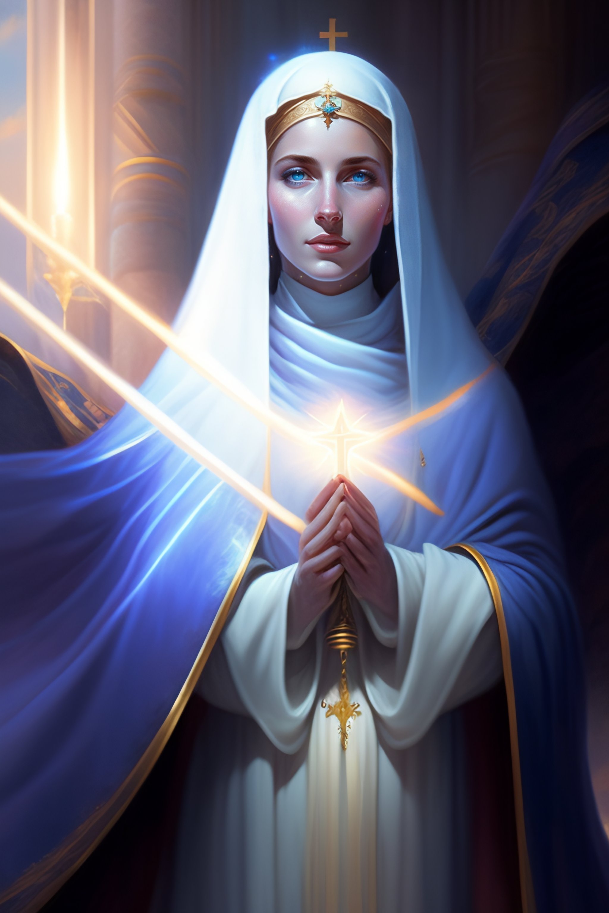 Lexica By jordan grimmer, virgin mary of graces with, blue cloak